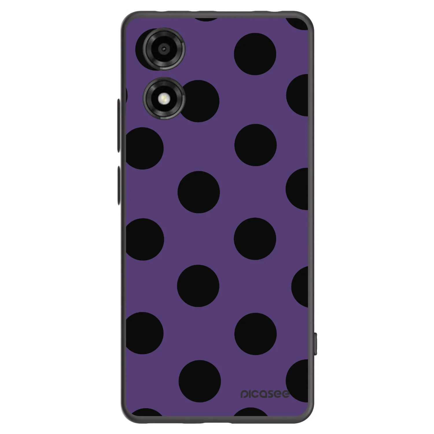 Picasee Μαύρη θήκη σιλικόνης για Motorola Moto E14 - Big flickers 2