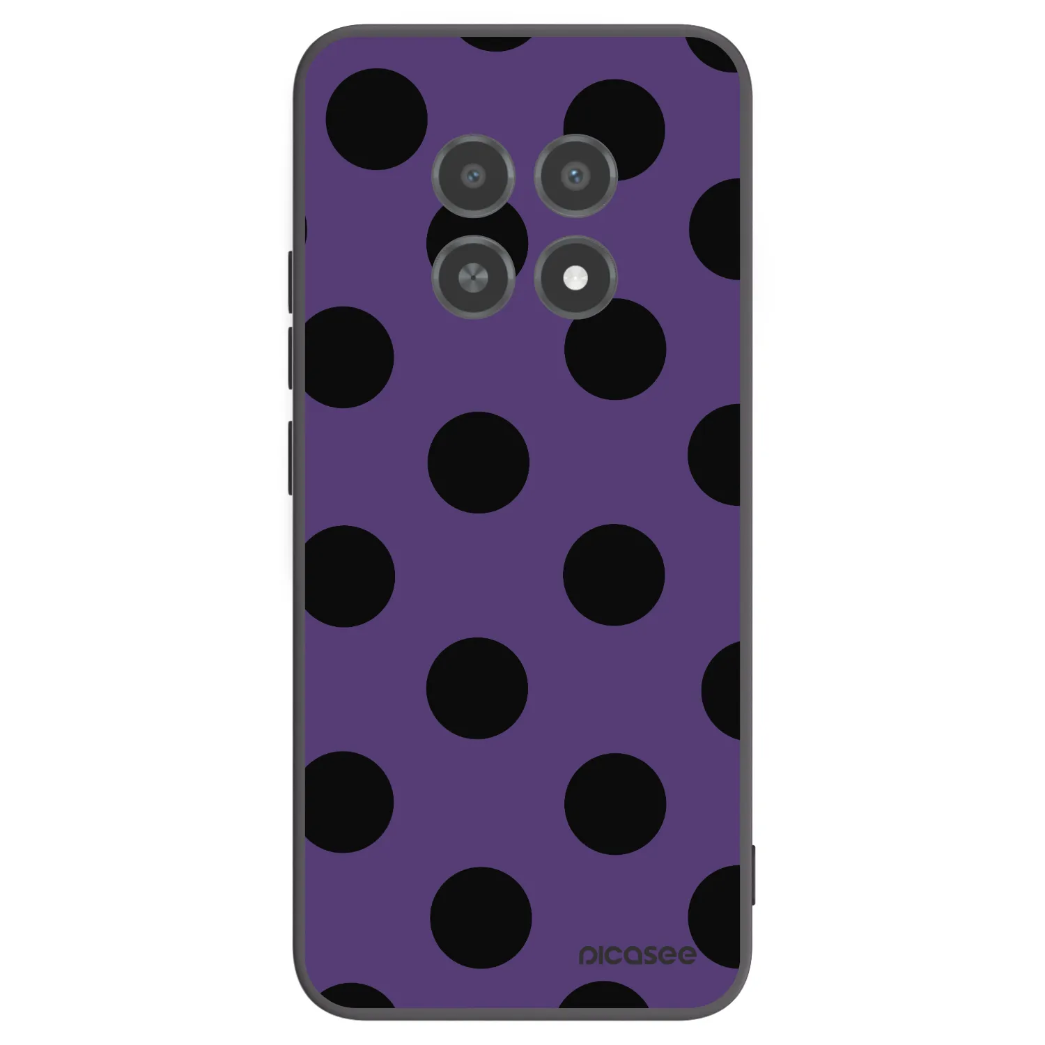 Picasee Μαύρη θήκη σιλικόνης για Realme 12X - Big flickers 2