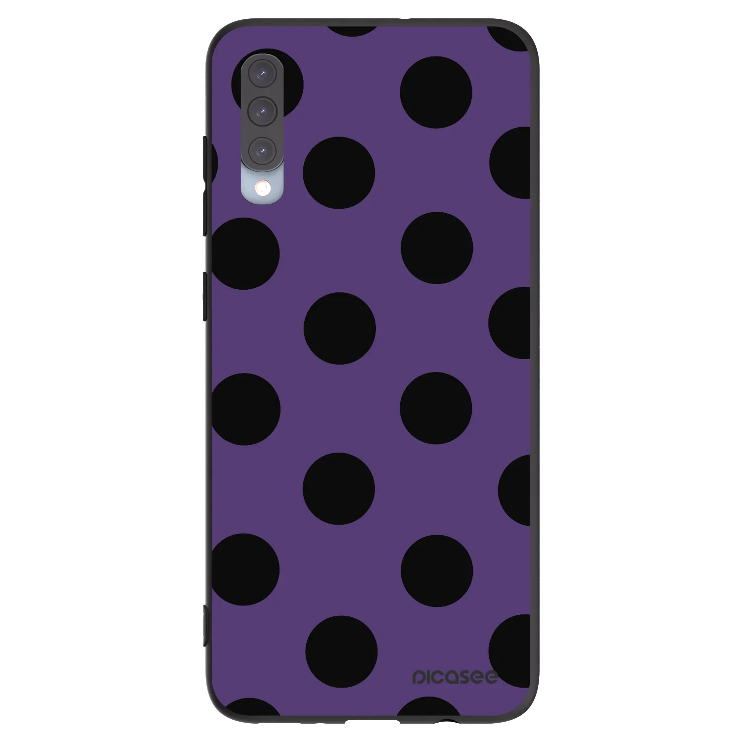 Picasee Μαύρη θήκη σιλικόνης για Samsung Galaxy A70 A705F - Big flickers 2
