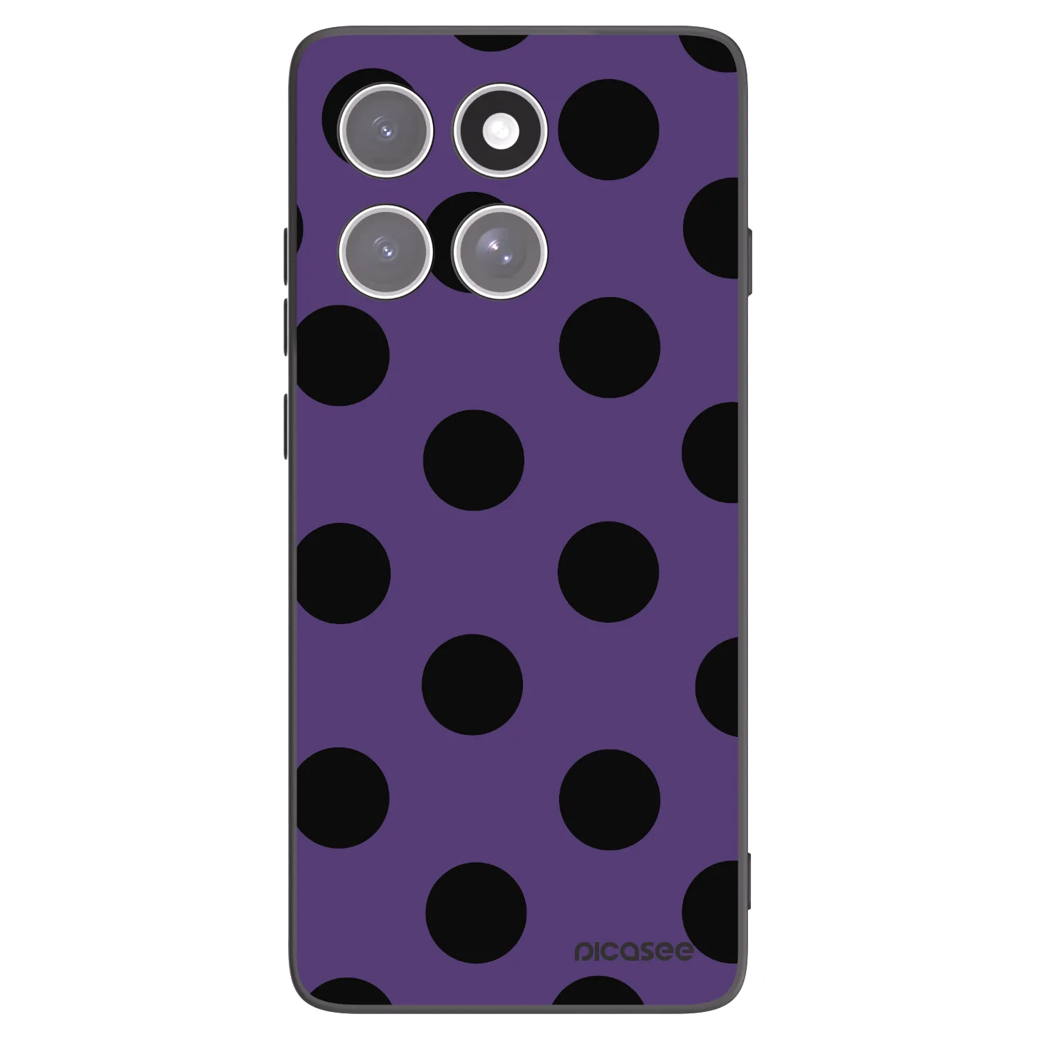 Picasee Μαύρη θήκη σιλικόνης για Motorola Edge 60 Pro - Big flickers 2