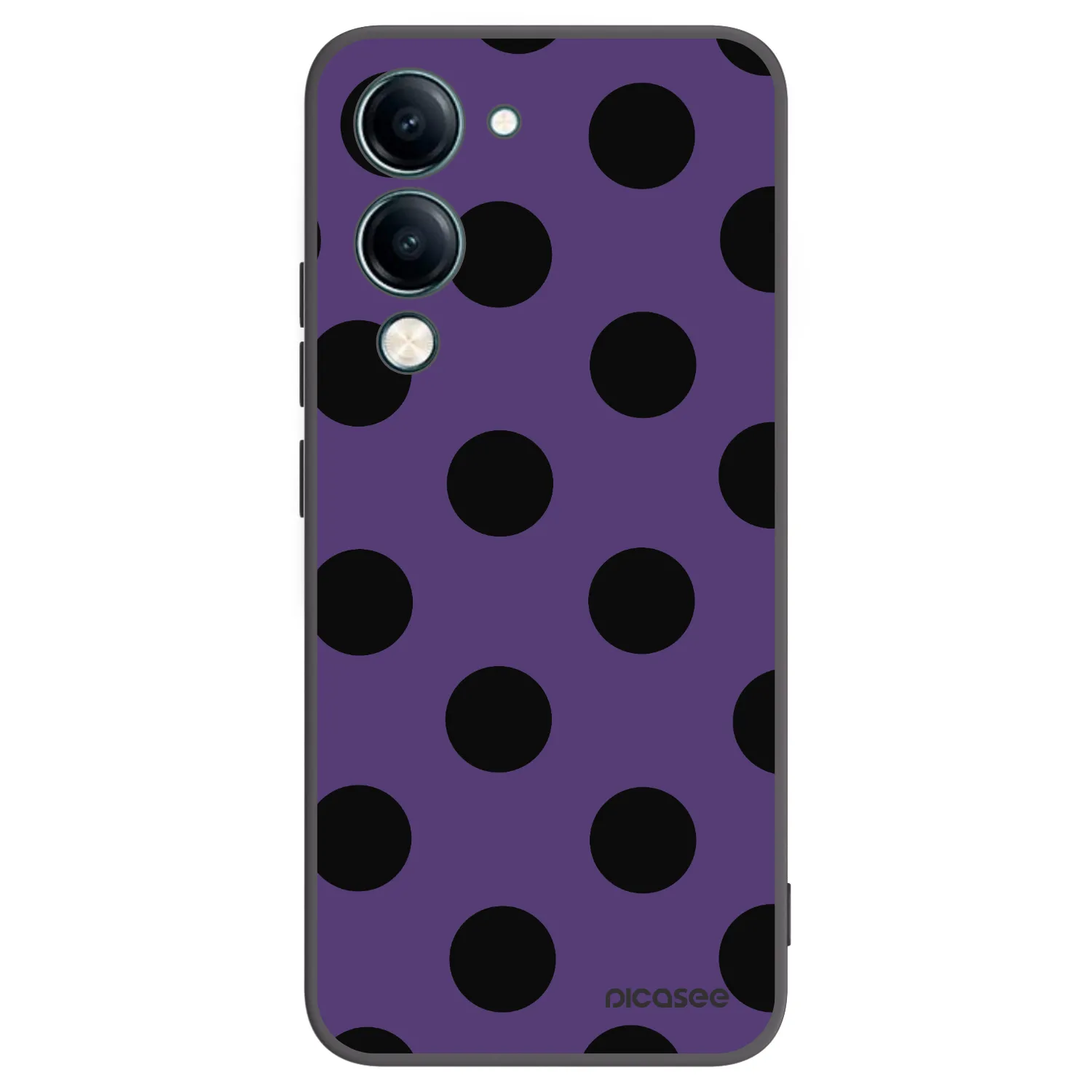 Picasee Μαύρη θήκη σιλικόνης για Vivo Y29s 5G - Big flickers 2