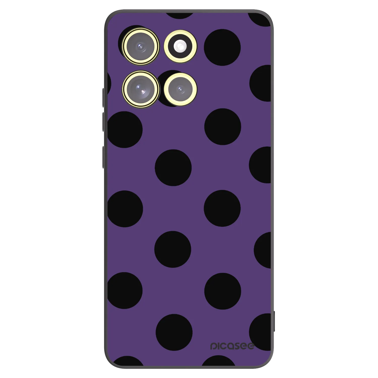 Picasee Μαύρη θήκη σιλικόνης για Motorola Moto G86 Power 5G - Big flickers 2