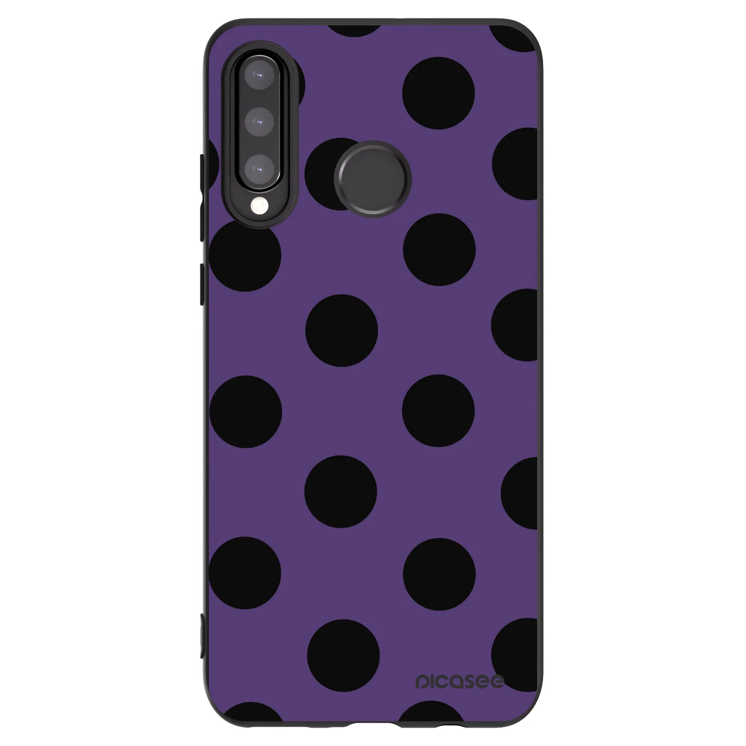 Picasee Μαύρη θήκη σιλικόνης για Huawei P30 Lite - Big flickers 2