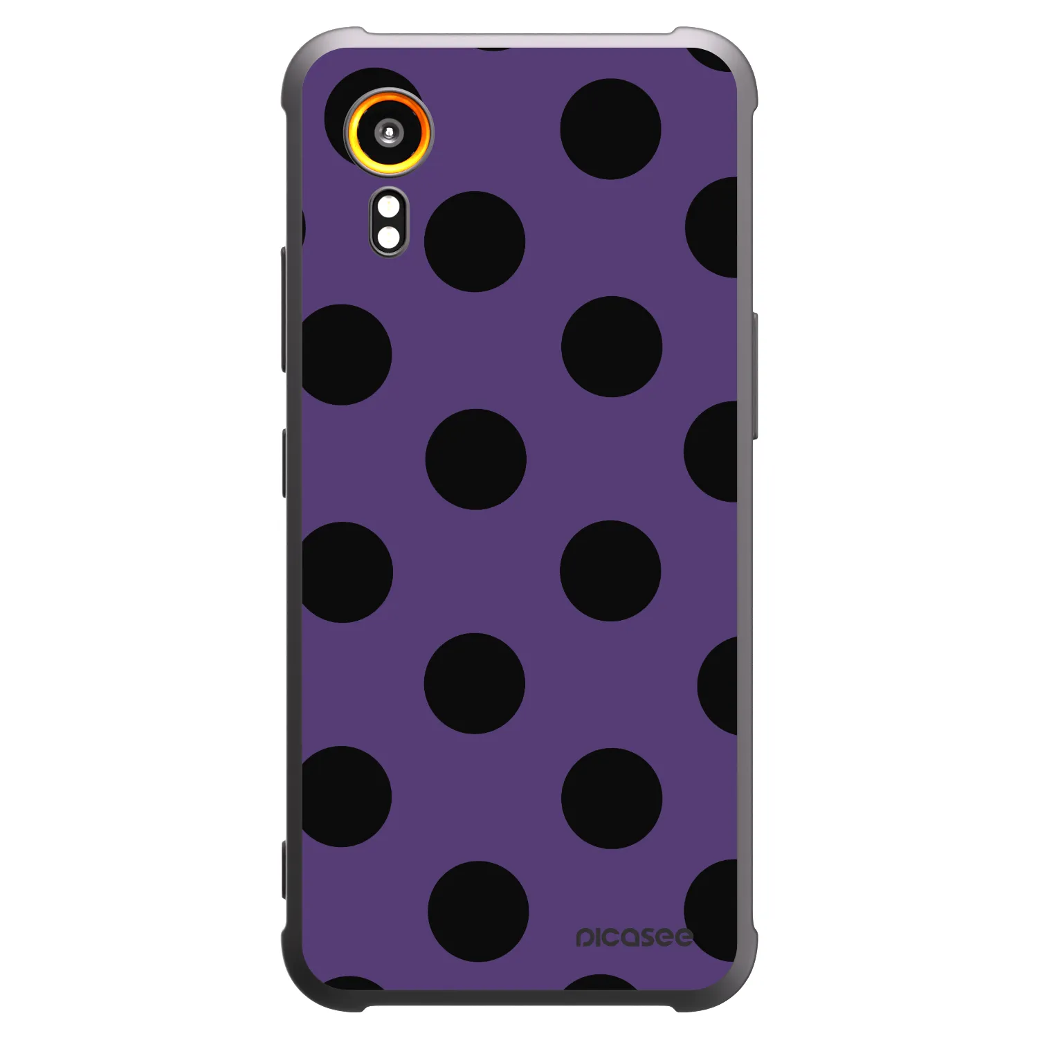 Picasee Μαύρη θήκη σιλικόνης για Samsung Galaxy XCover 7 - Big flickers 2