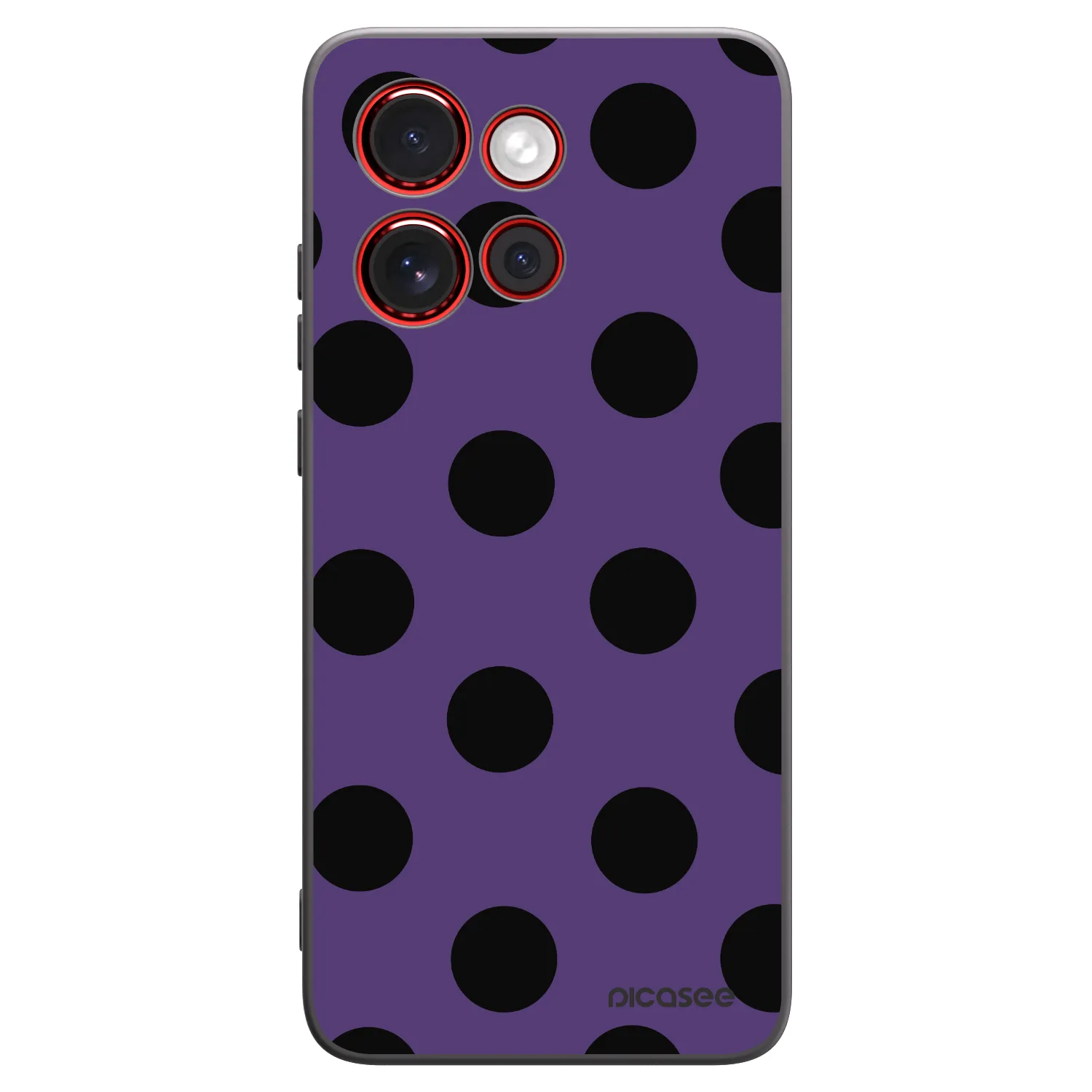 Picasee Μαύρη θήκη σιλικόνης για Motorola Edge 60 Neo 5G - Big flickers 2