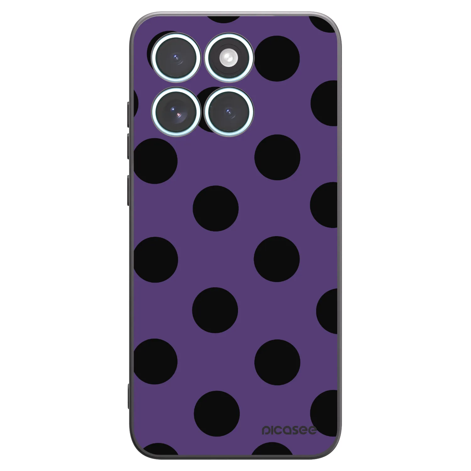 Picasee Μαύρη θήκη σιλικόνης για Motorola Edge 70 Fusion - Big flickers 2