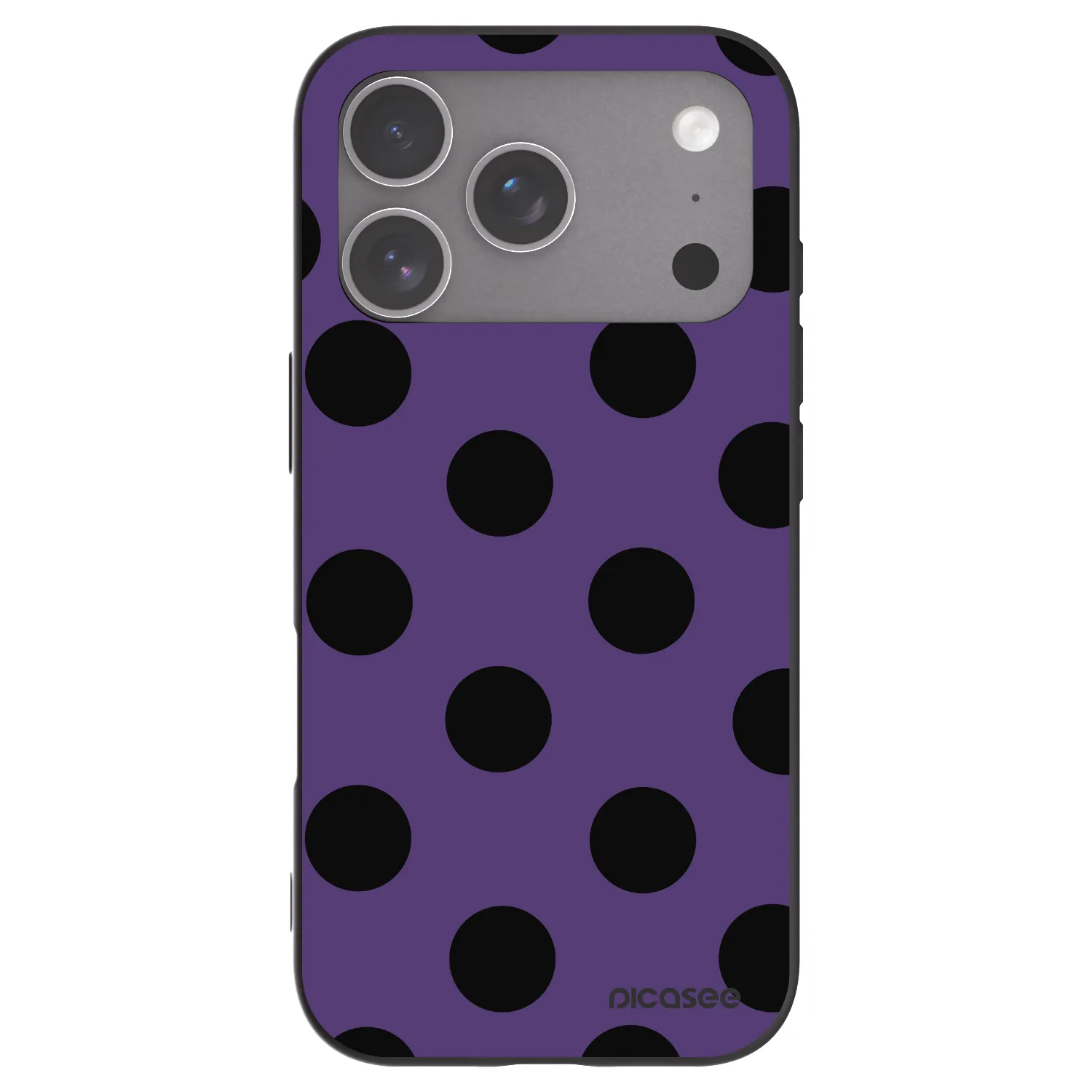 Picasee Μαύρη θήκη σιλικόνης για Apple iPhone 18 Pro - Big flickers 2