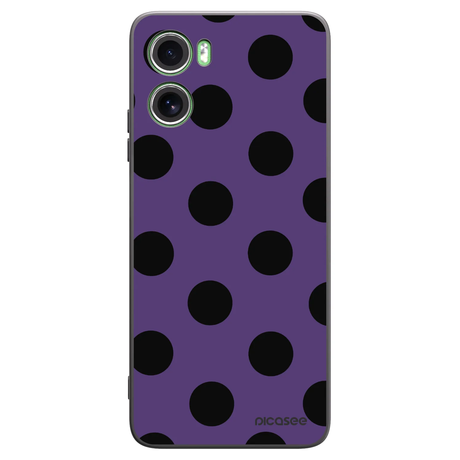 Picasee Μαύρη θήκη σιλικόνης για Motorola Moto G06 - Big flickers 2