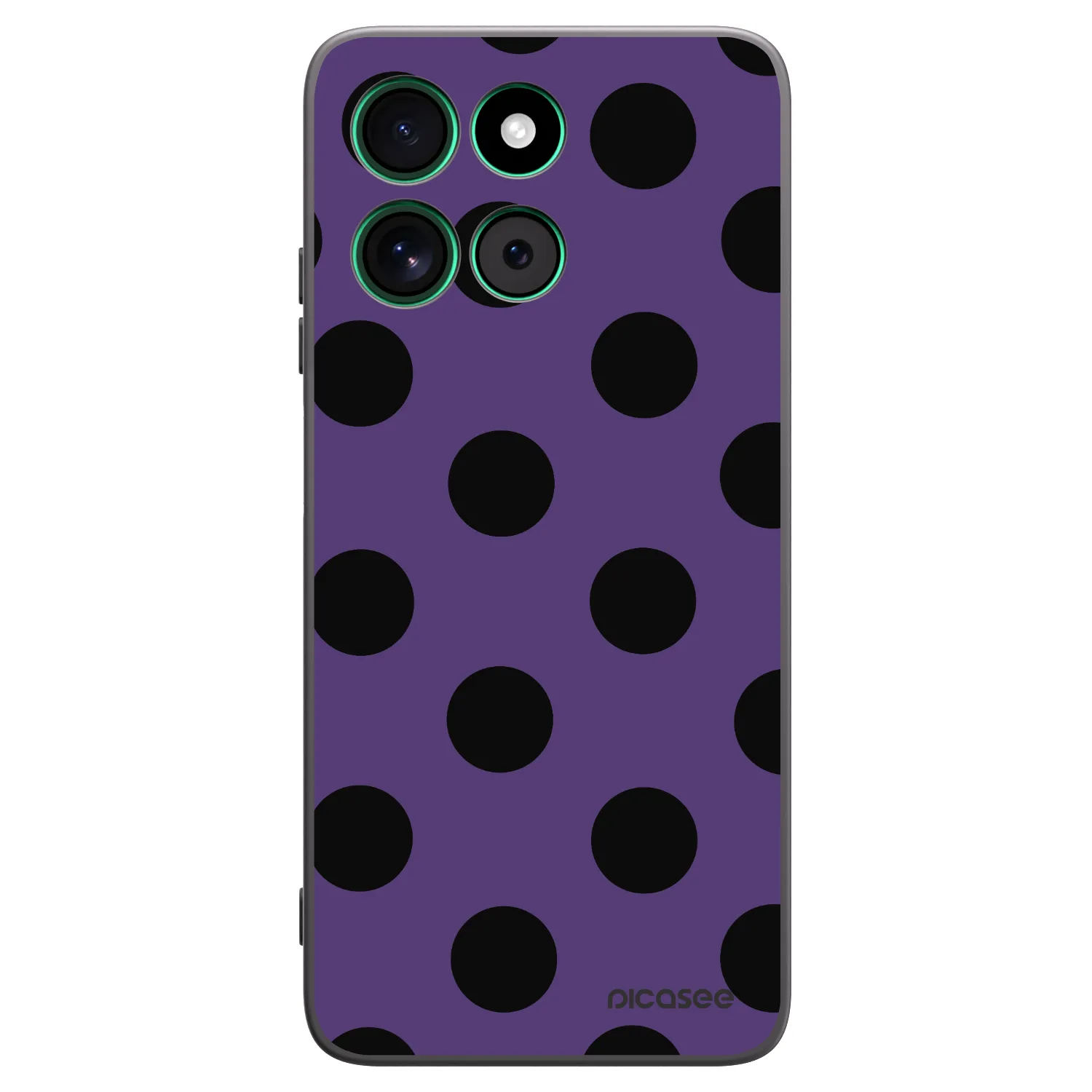 Picasee Μαύρη θήκη σιλικόνης για Motorola Moto G57 Power - Big flickers 2