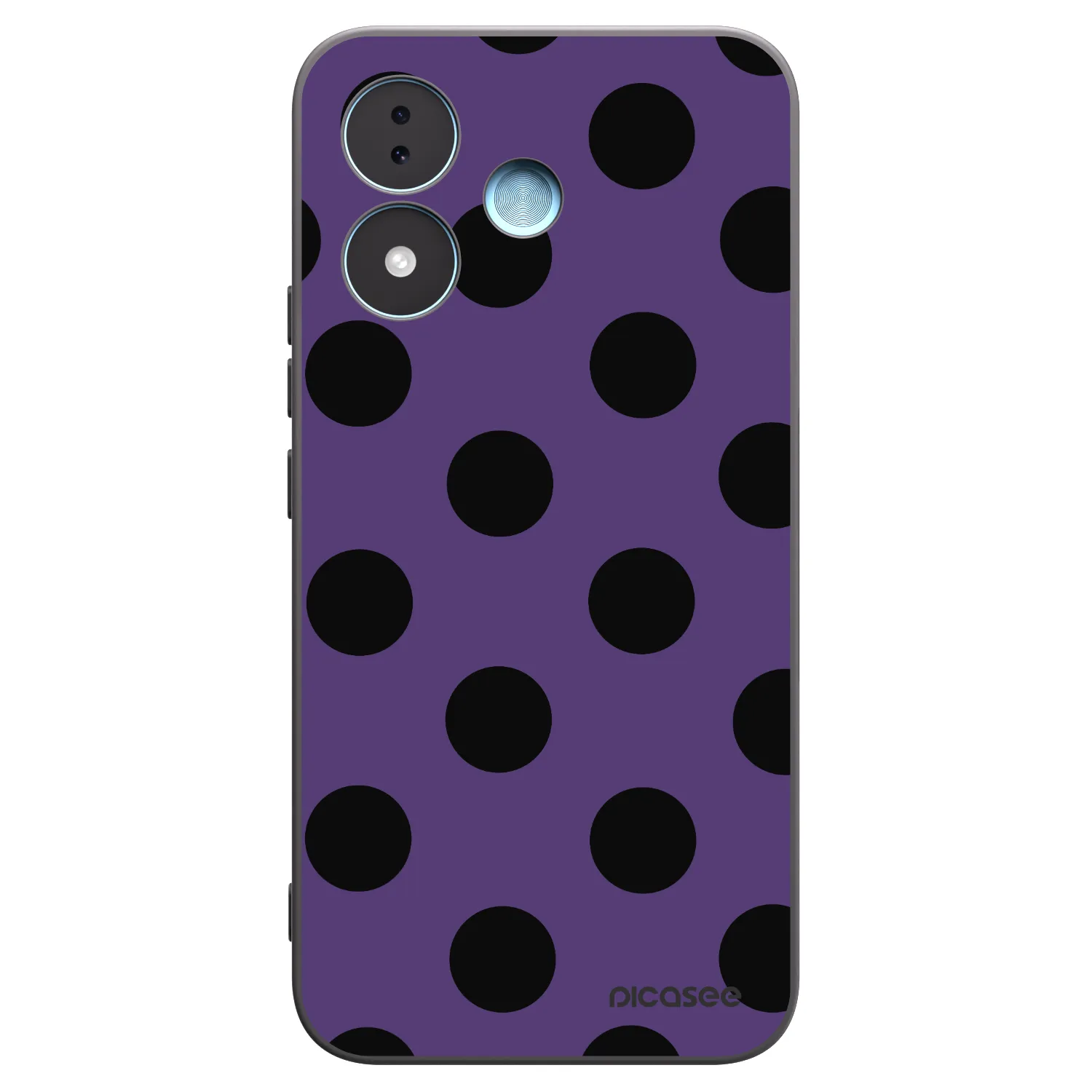 Picasee Μαύρη θήκη σιλικόνης για Xiaomi Redmi Note 17 5G - Big flickers 2