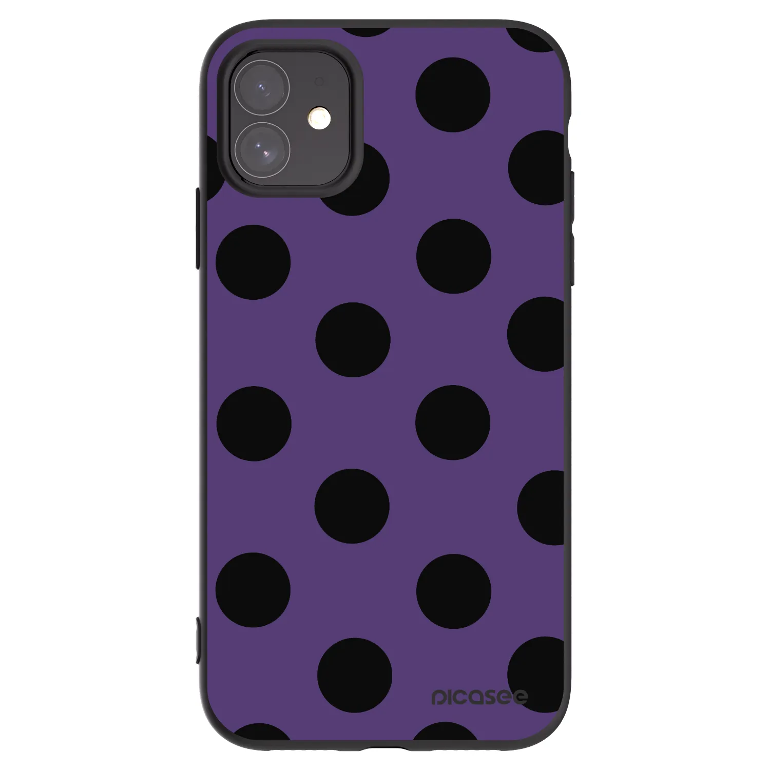 Picasee Μαύρη θήκη σιλικόνης για Apple iPhone 11 - Big flickers 2