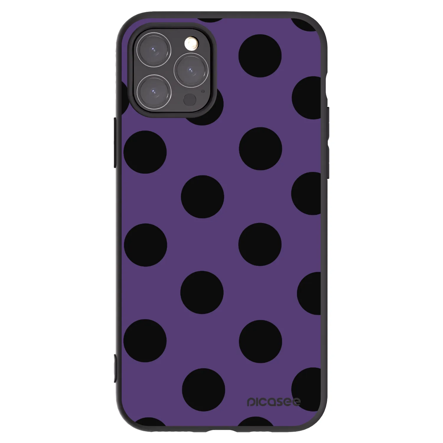 Picasee Μαύρη θήκη σιλικόνης για Apple iPhone 11 Pro - Big flickers 2