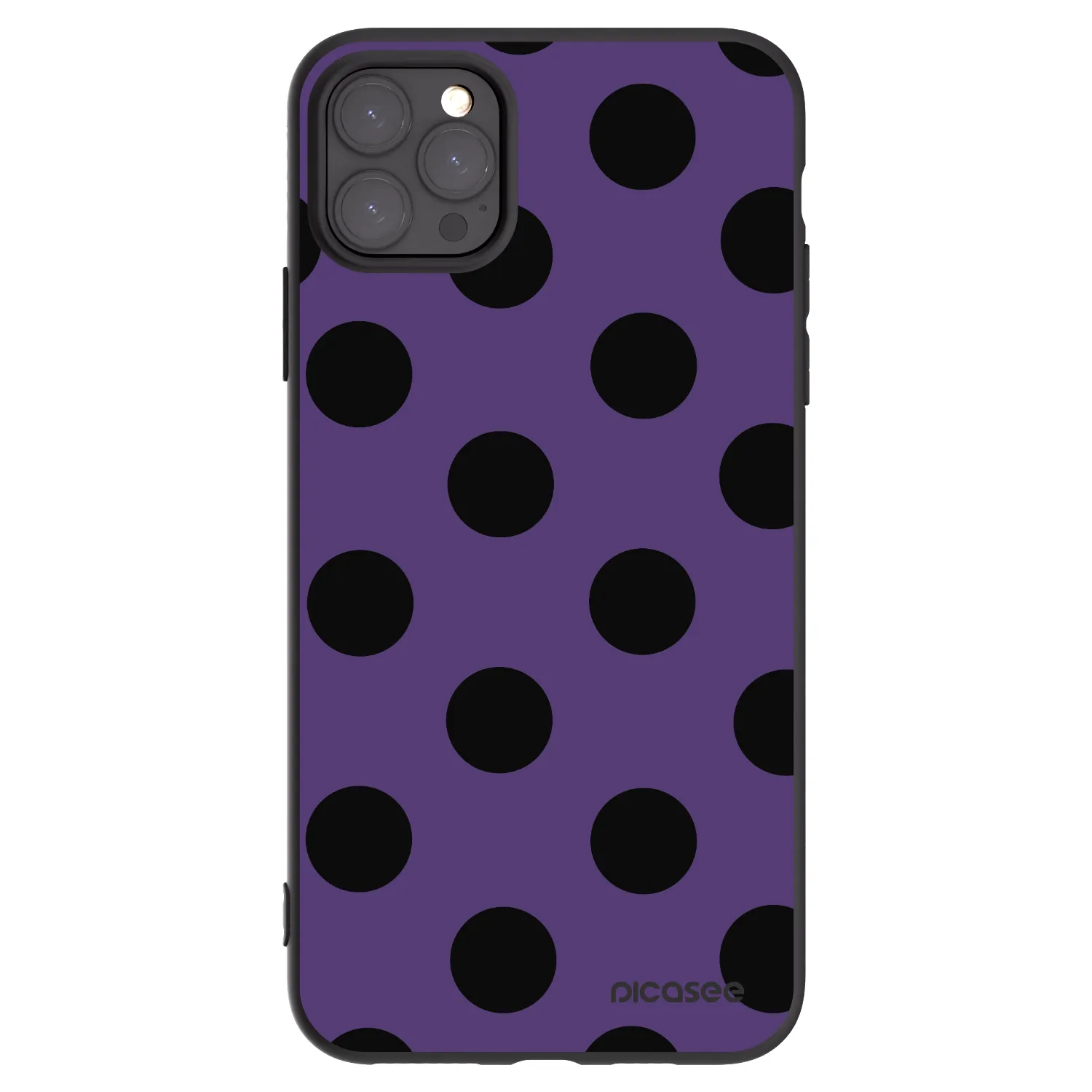 Picasee Μαύρη θήκη σιλικόνης για Apple iPhone 11 Pro Max - Big flickers 2