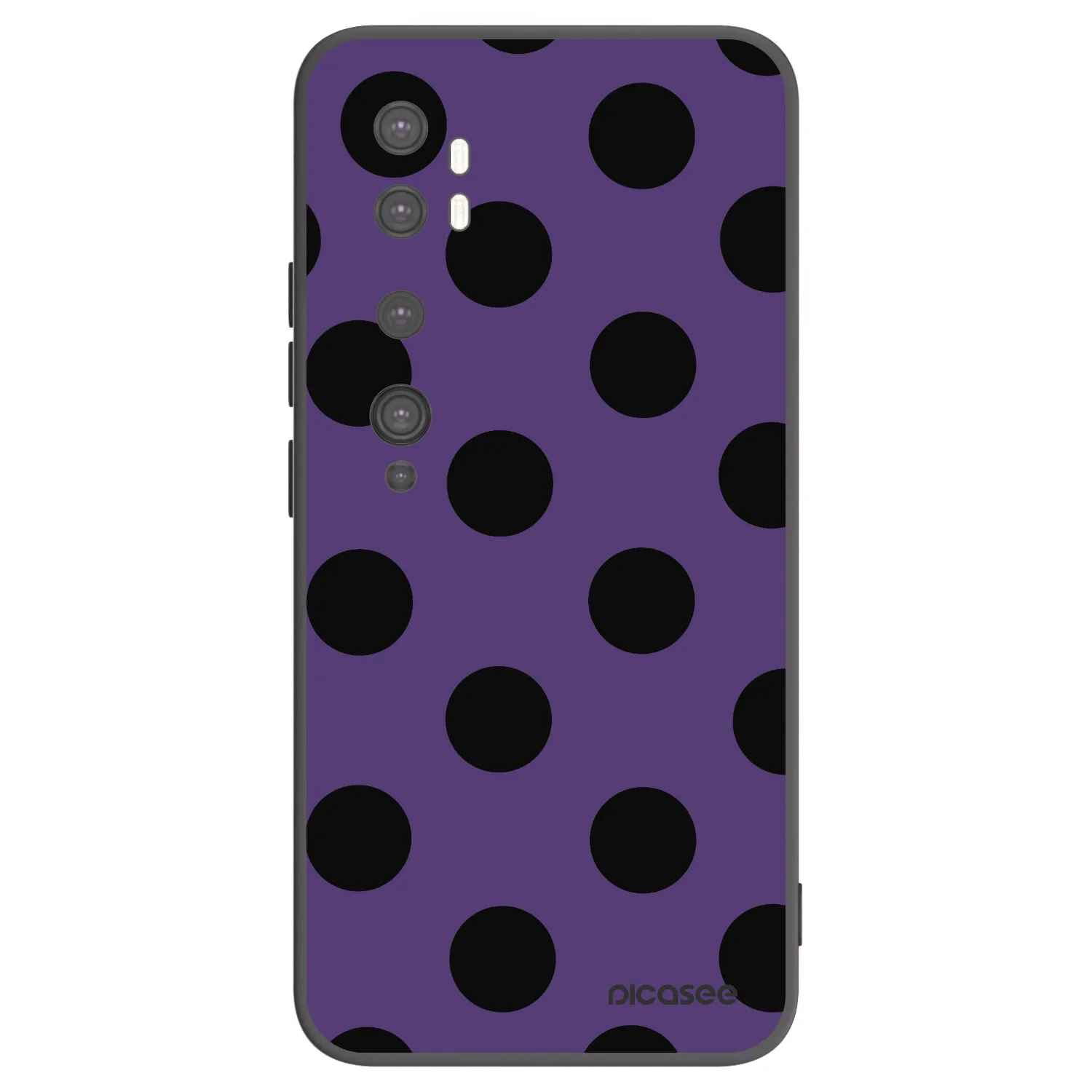 Picasee Μαύρη θήκη σιλικόνης για Xiaomi Mi Note 10 (Pro) - Big flickers 2
