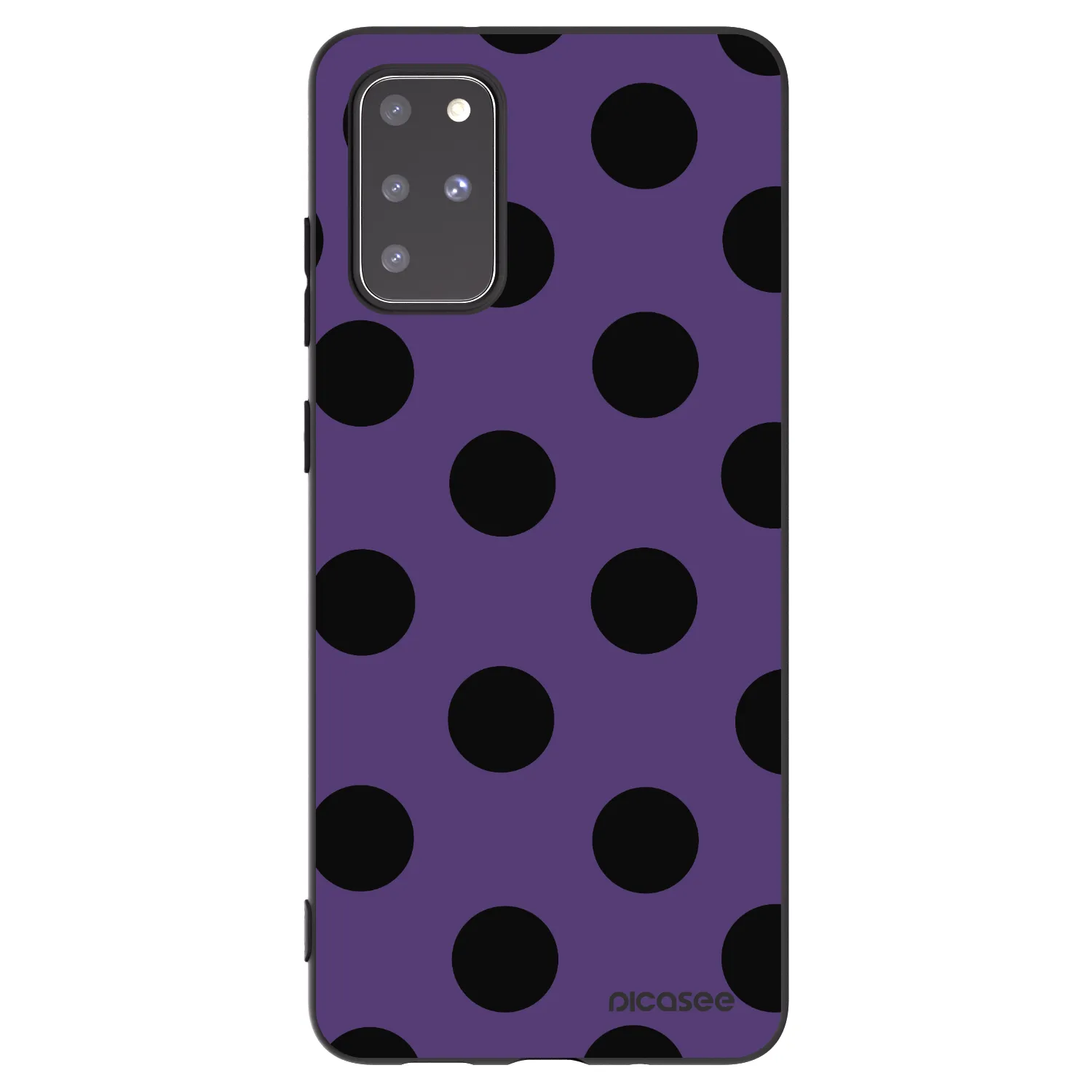 Picasee Μαύρη θήκη σιλικόνης για Samsung Galaxy S20+ G985F - Big flickers 2