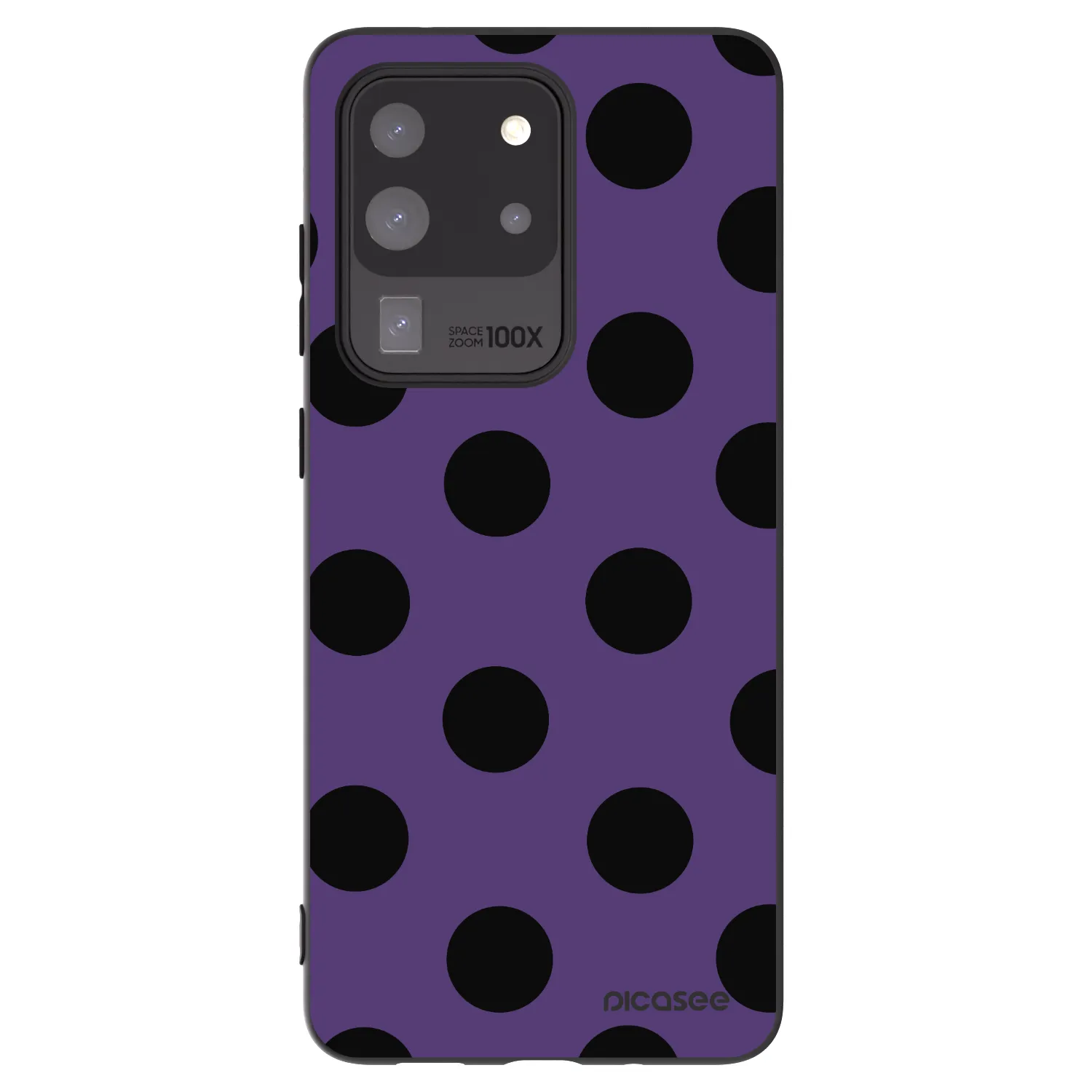 Picasee Μαύρη θήκη σιλικόνης για Samsung Galaxy S20 Ultra 5G G988F - Big flickers 2