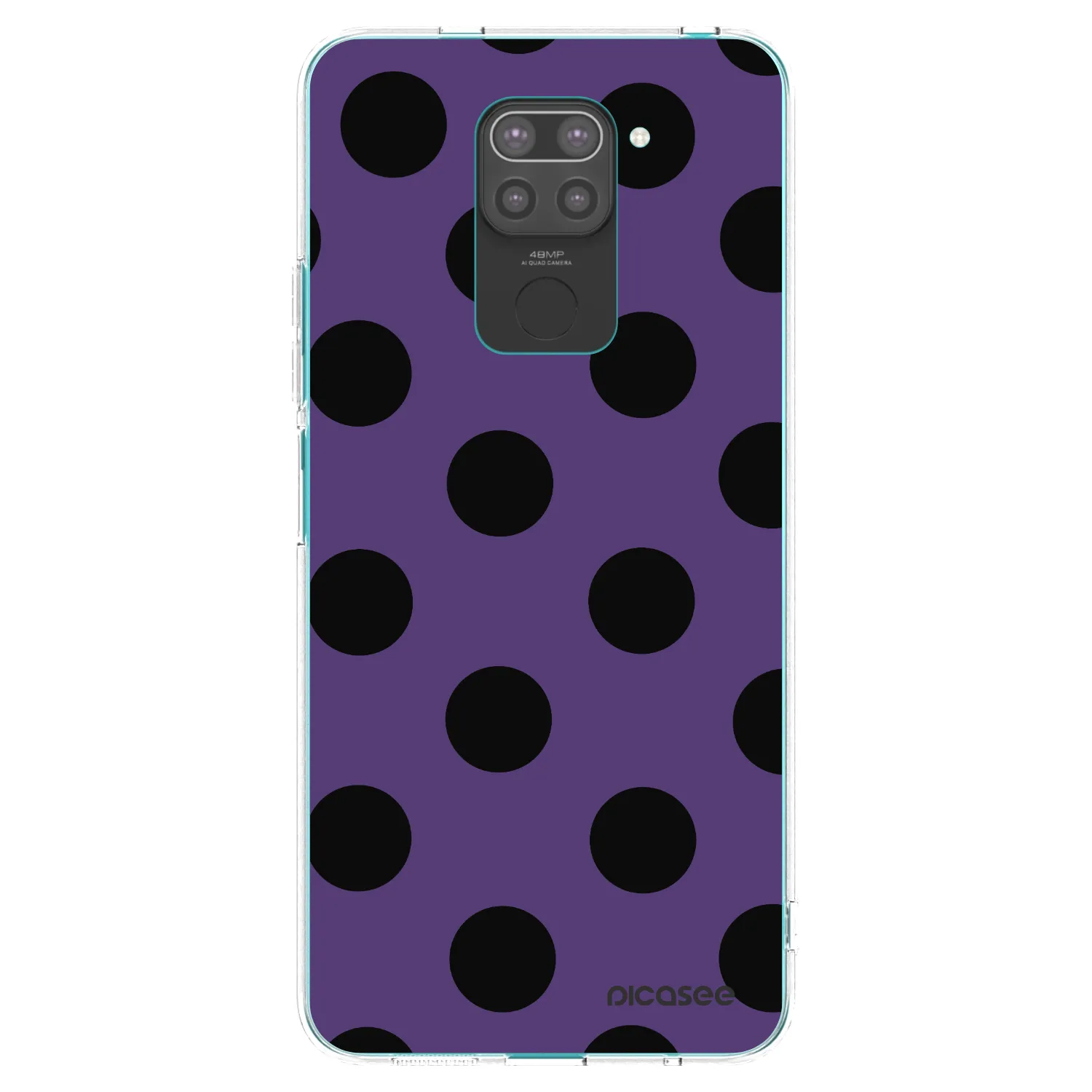 Picasee Μαύρη θήκη σιλικόνης για Xiaomi Redmi Note 9 - Big flickers 2