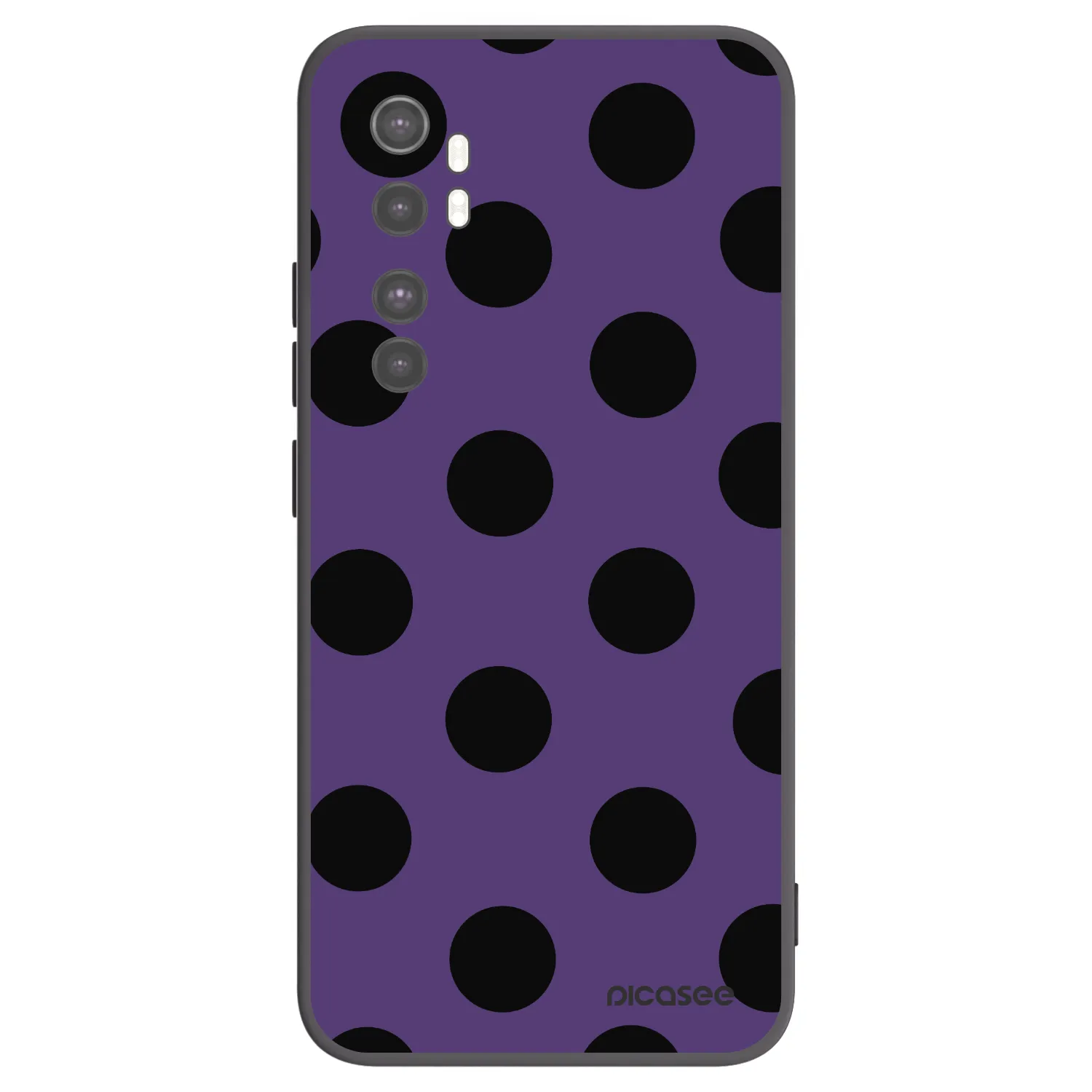 Picasee Μαύρη θήκη σιλικόνης για Xiaomi Mi Note 10 Lite - Big flickers 2