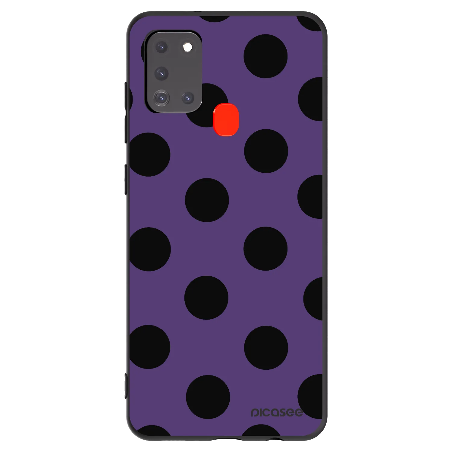 Picasee Μαύρη θήκη σιλικόνης για Samsung Galaxy A21s - Big flickers 2