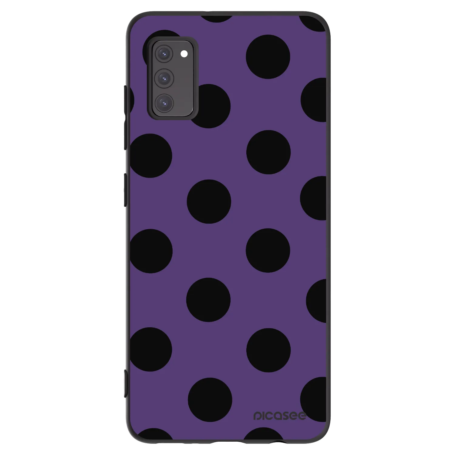 Picasee Μαύρη θήκη σιλικόνης για Samsung Galaxy A41 A415F - Big flickers 2