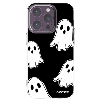 Picasee διαφανής θήκη σιλικόνης Apple iPhone 14 Pro - Black ghosts