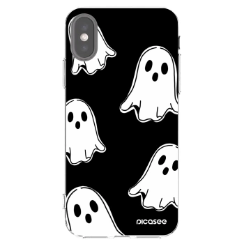 Picasee διαφανής θήκη σιλικόνης Apple iPhone X/XS - Black ghosts