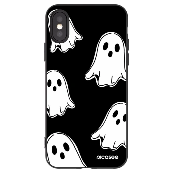 Picasee Μαύρη θήκη σιλικόνης για Apple iPhone X/XS - Black ghosts