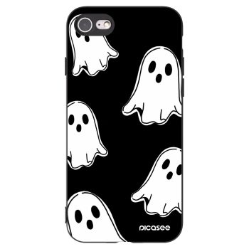 Picasee Μαύρη θήκη σιλικόνης για Apple iPhone 7 - Black ghosts