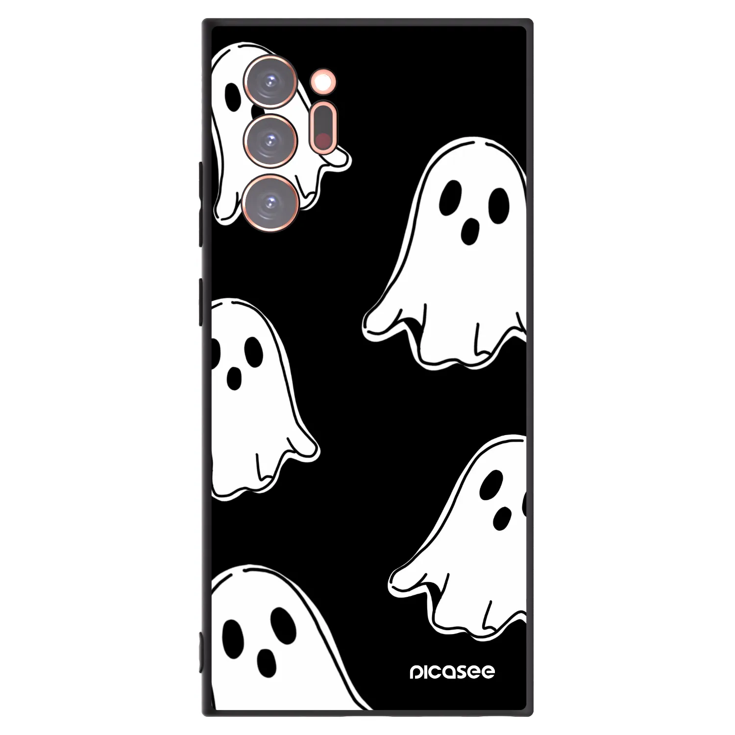 Picasee Μαύρη θήκη σιλικόνης για Samsung Galaxy Note 20 Ultra - Black ghosts
