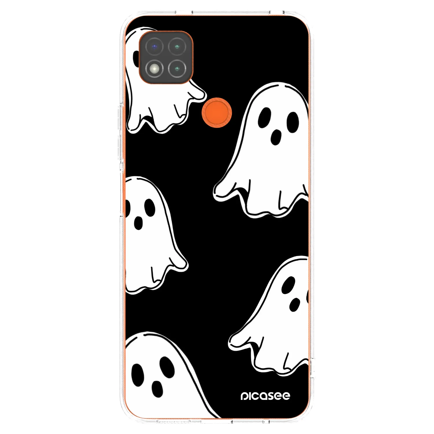 Picasee διαφανής θήκη σιλικόνης Xiaomi Redmi 9C - Black ghosts