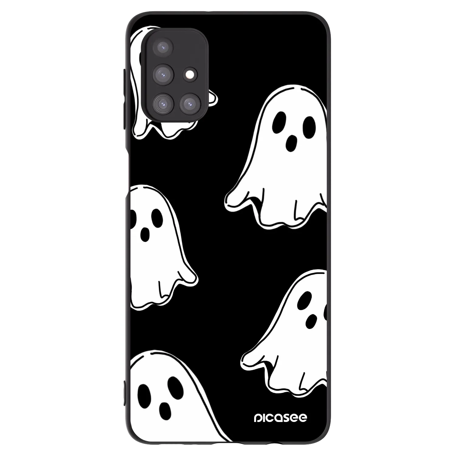 Picasee Μαύρη θήκη σιλικόνης για Samsung Galaxy M31s - Black ghosts