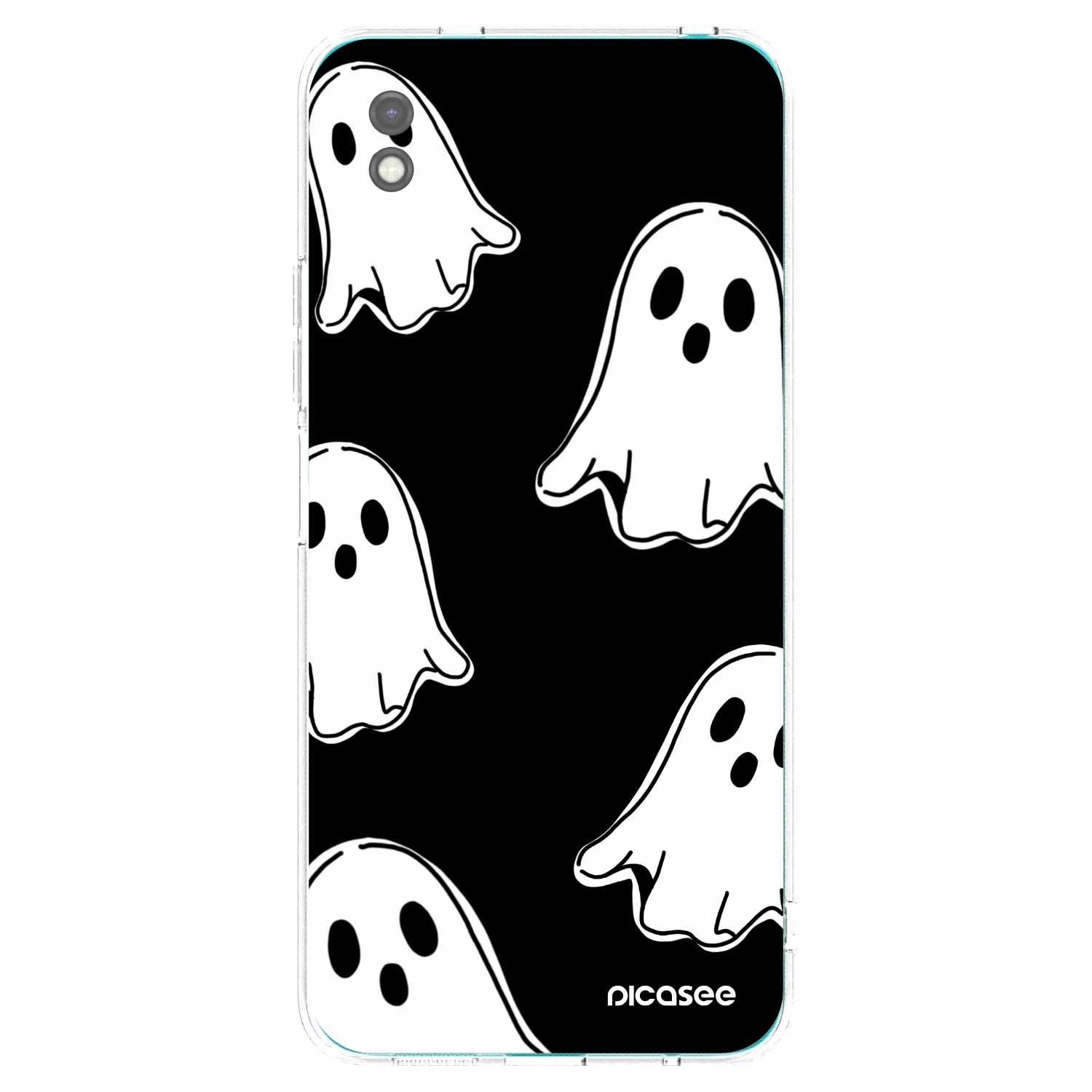 Picasee Μαύρη θήκη σιλικόνης για Xiaomi Redmi 9A - Black ghosts
