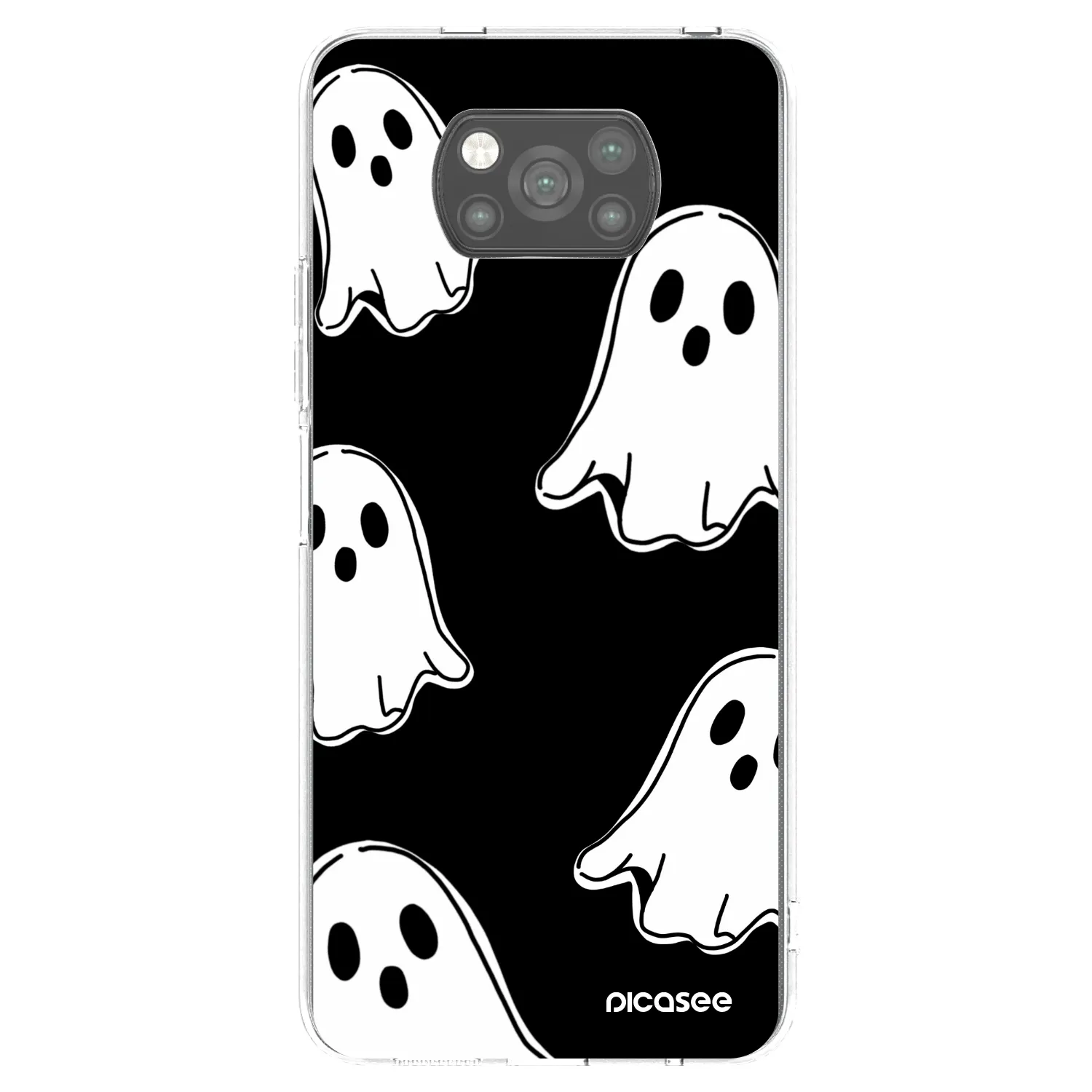Picasee Μαύρη θήκη σιλικόνης για Xiaomi Poco X3 - Black ghosts