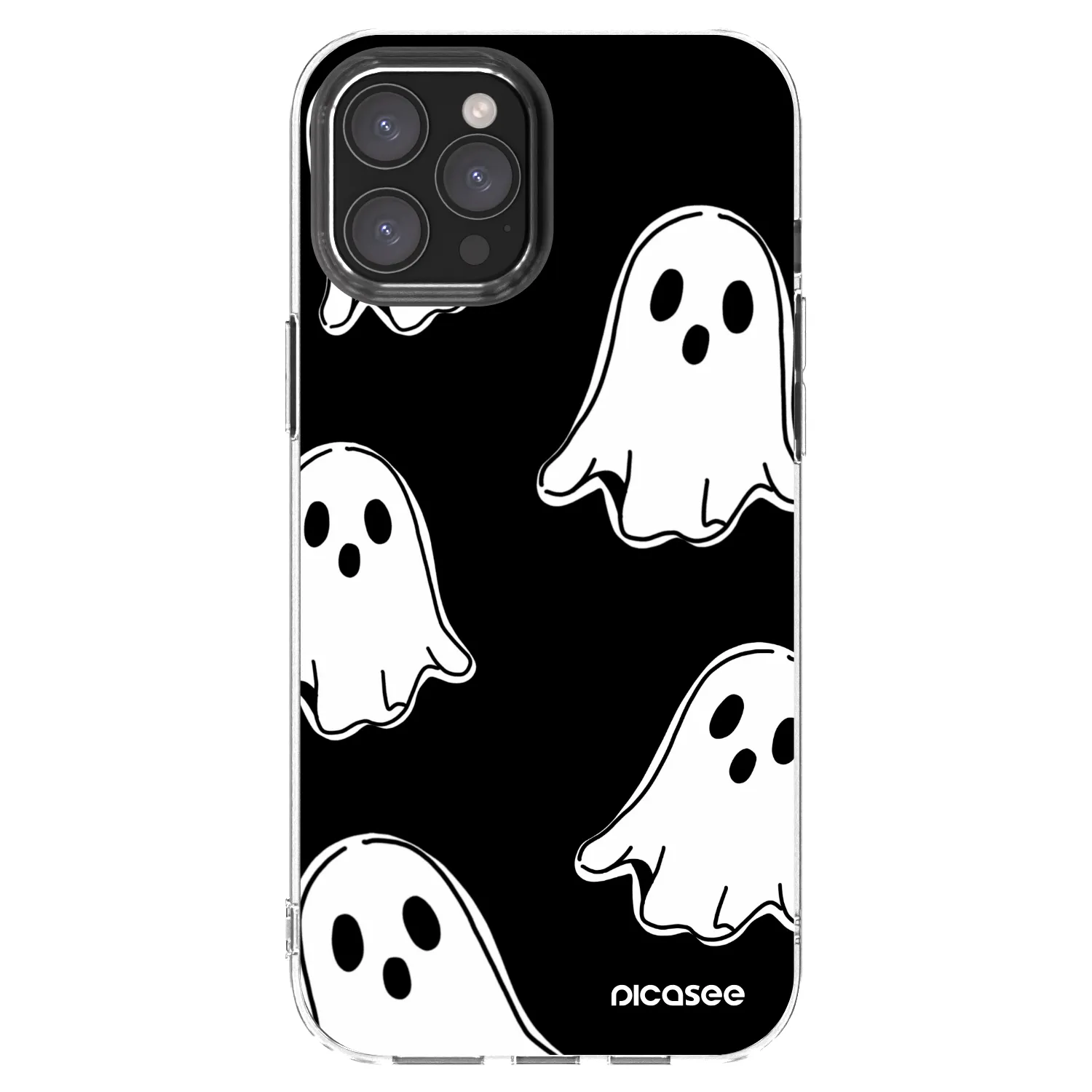 Picasee διαφανής θήκη σιλικόνης Apple iPhone 12 Pro Max - Black ghosts