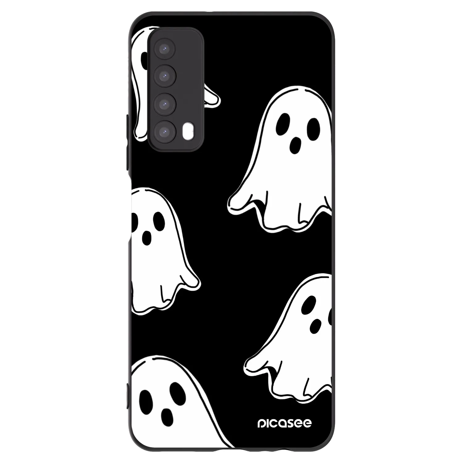 Picasee Μαύρη θήκη σιλικόνης για Huawei P Smart 2021 - Black ghosts