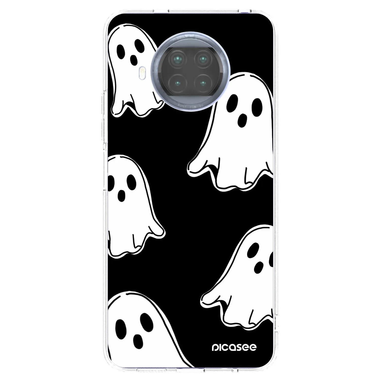 Picasee διαφανής θήκη σιλικόνης Xiaomi Mi 10T Lite - Black ghosts