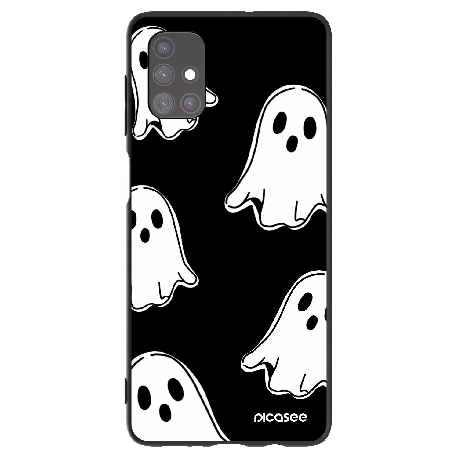 Picasee Μαύρη θήκη σιλικόνης για Samsung Galaxy M51 M515F - Black ghosts