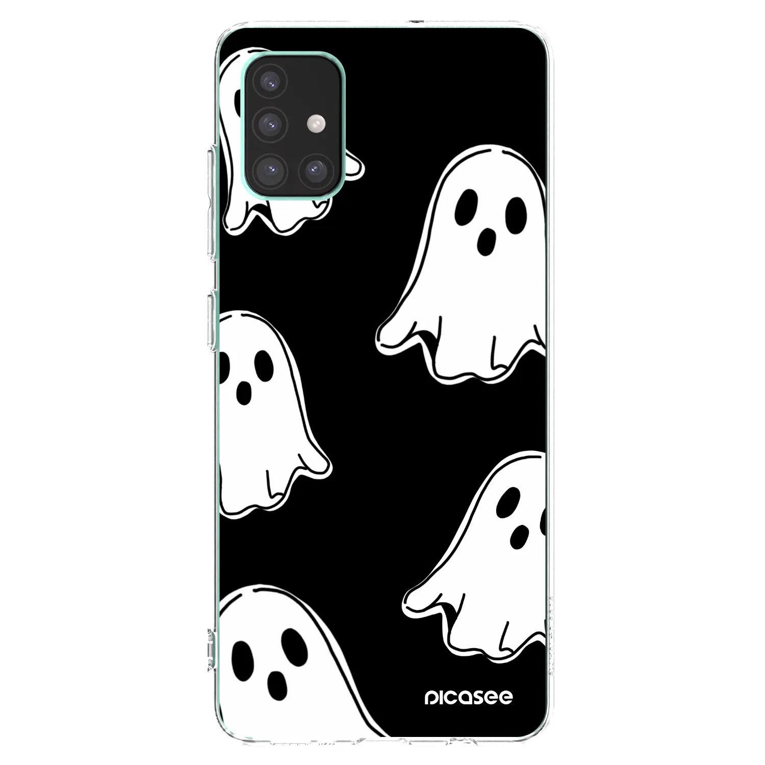 Picasee διαφανής θήκη σιλικόνης Samsung Galaxy M51 M515F - Black ghosts