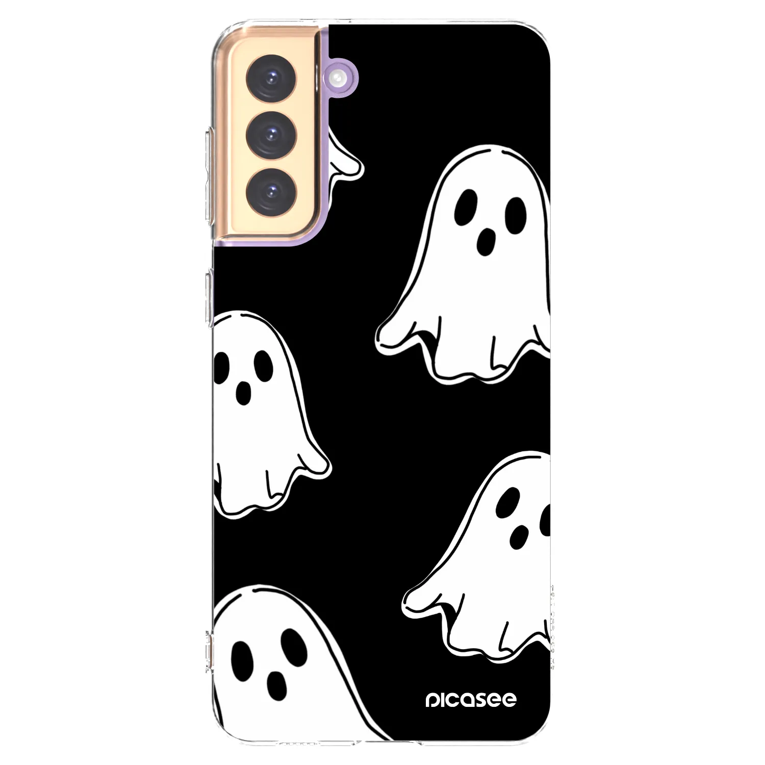 Picasee διαφανής θήκη σιλικόνης Samsung Galaxy S21+ 5G G996F - Black ghosts