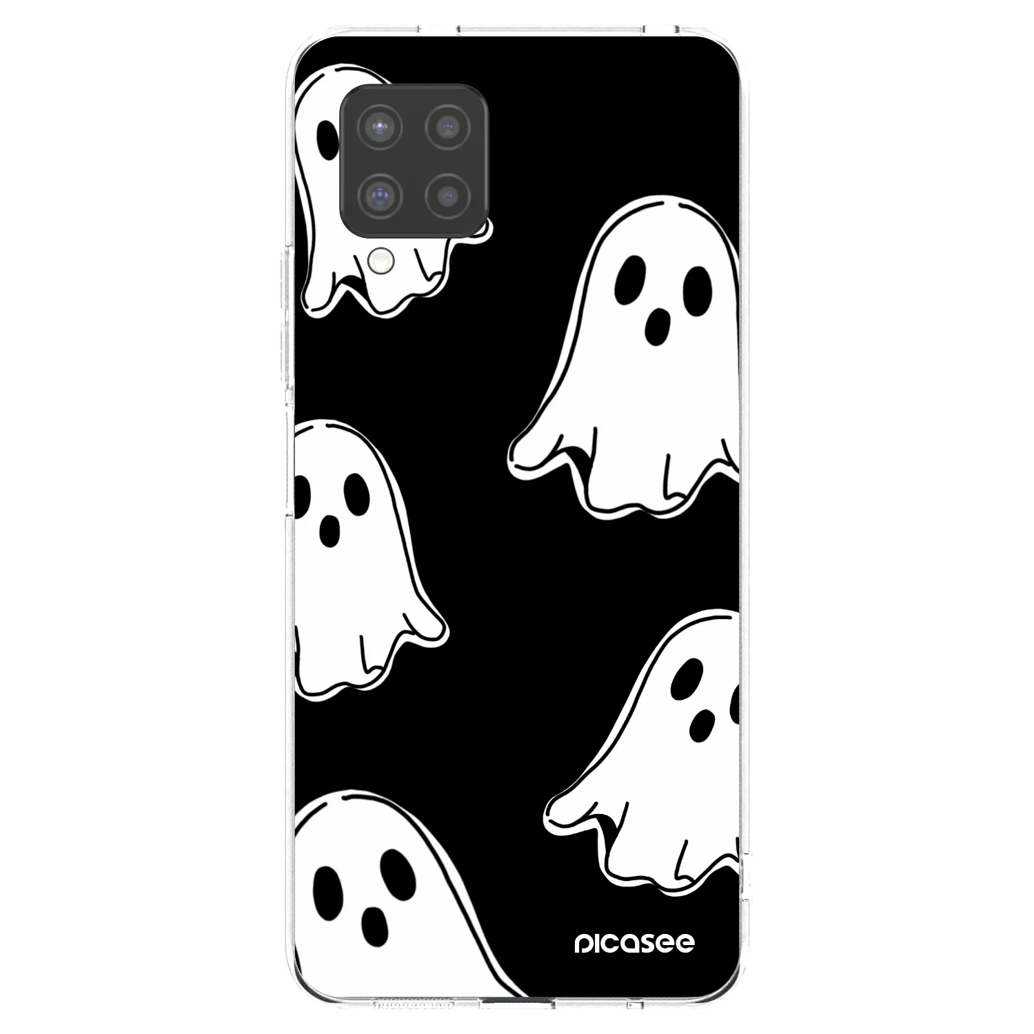 Picasee διαφανής θήκη σιλικόνης Samsung Galaxy A42 A426B - Black ghosts