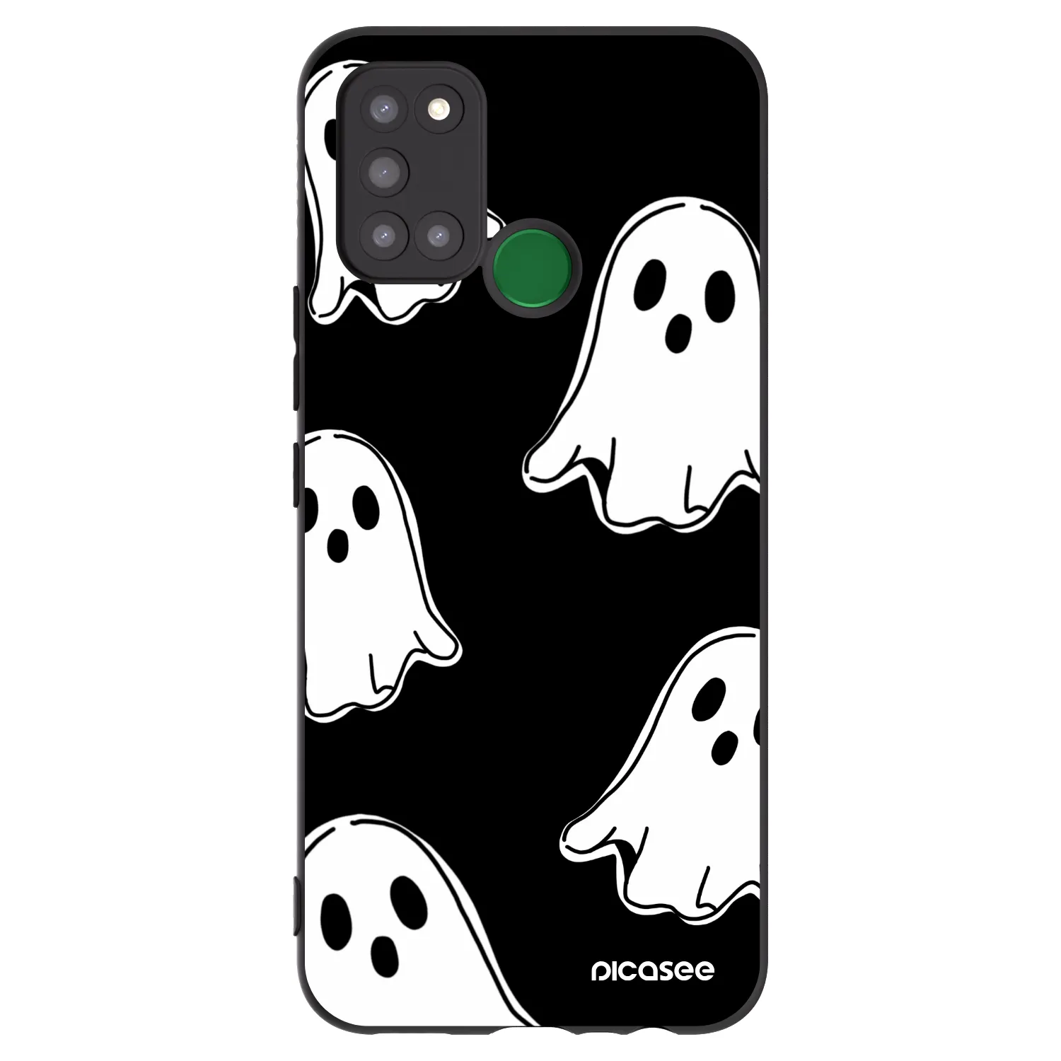 Picasee Μαύρη θήκη σιλικόνης για Realme 7i - Black ghosts
