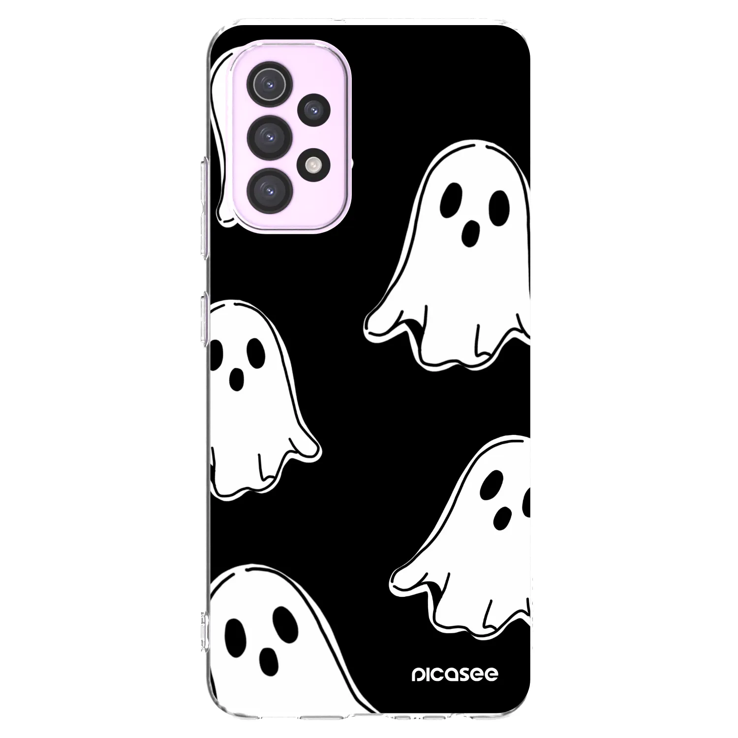 Picasee διαφανής θήκη σιλικόνης Samsung Galaxy A32 5G A326B - Black ghosts