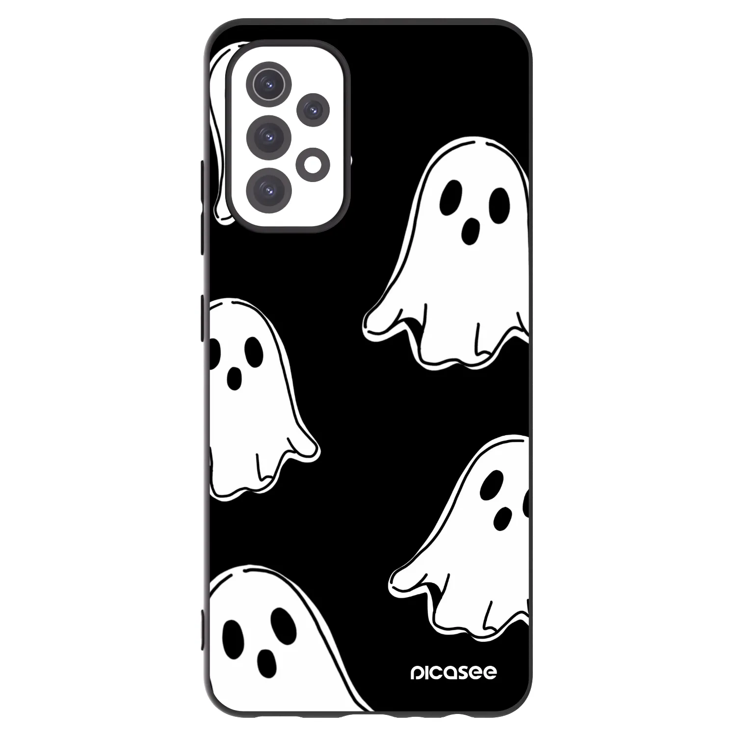 Picasee Μαύρη θήκη σιλικόνης για Samsung Galaxy A32 5G A326B - Black ghosts