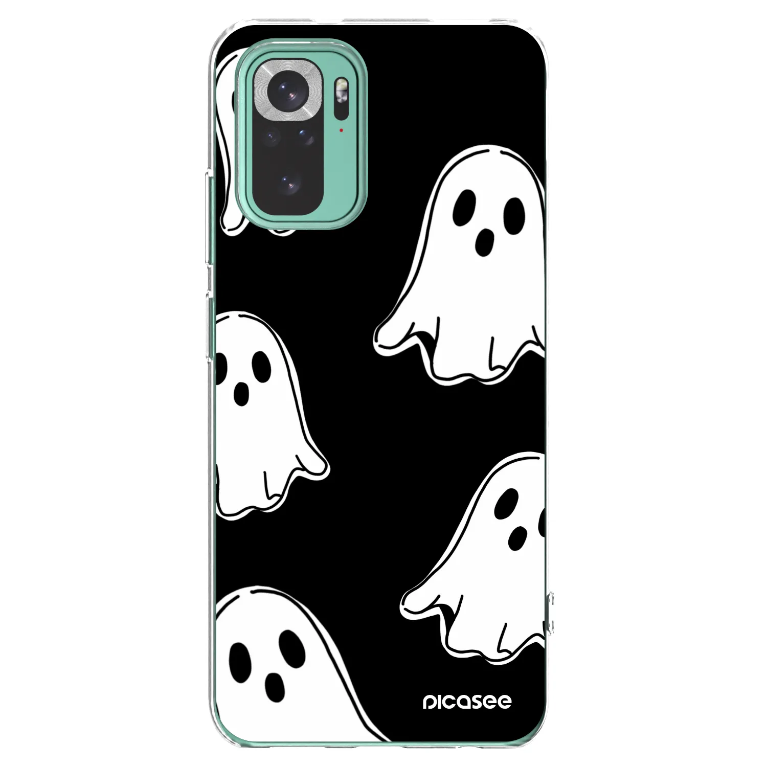 Picasee διαφανής θήκη σιλικόνης Xiaomi Redmi Note 10 Pro - Black ghosts