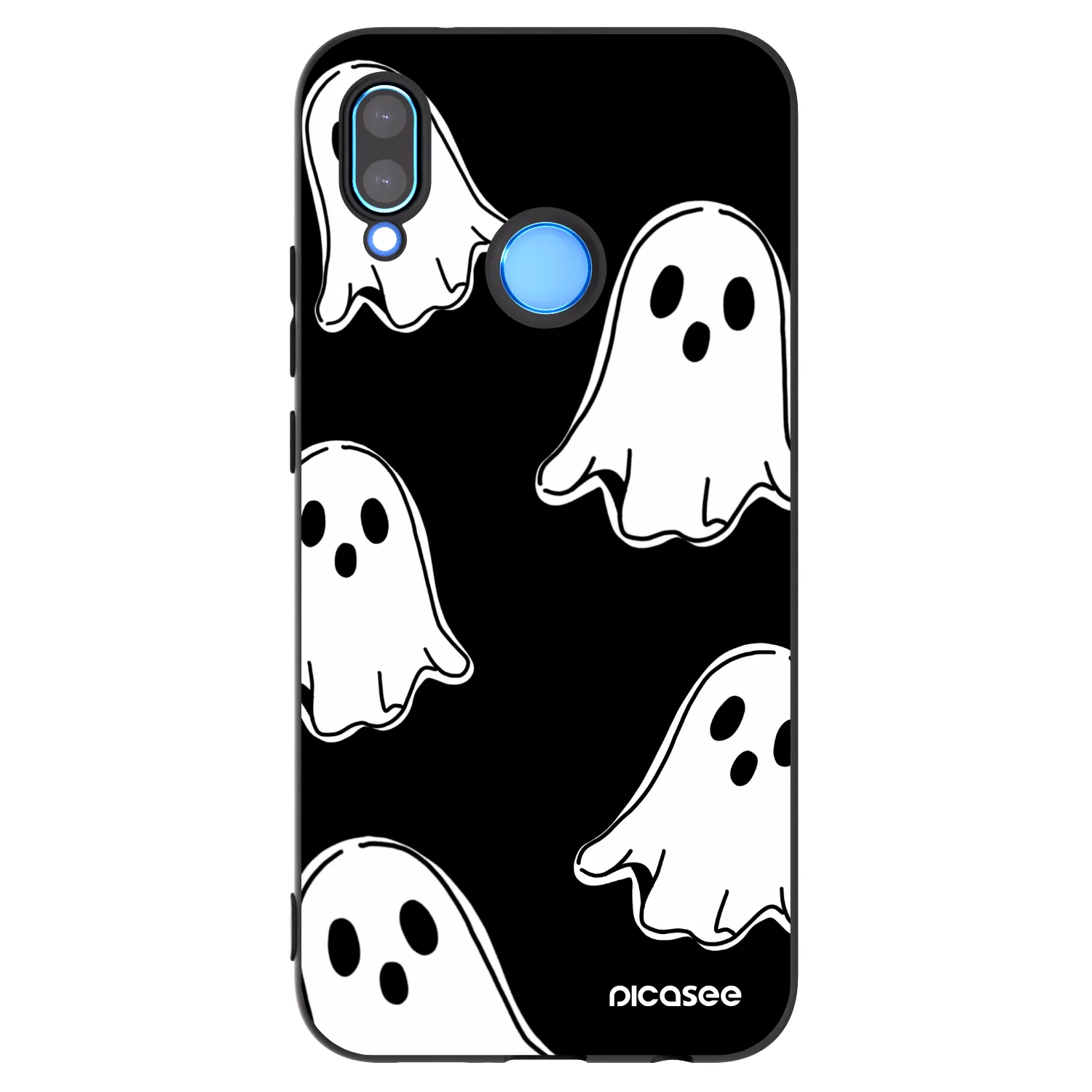 Picasee Μαύρη θήκη σιλικόνης για Huawei P20 Lite - Black ghosts