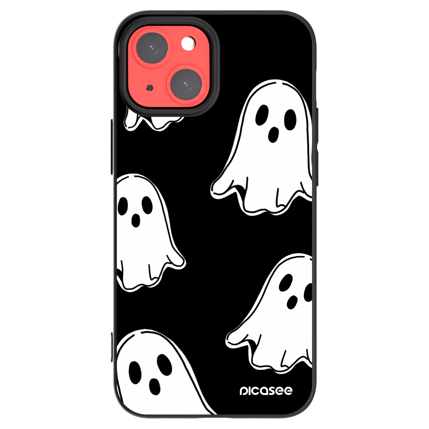 Picasee Μαύρη θήκη σιλικόνης για Apple iPhone 13 mini - Black ghosts
