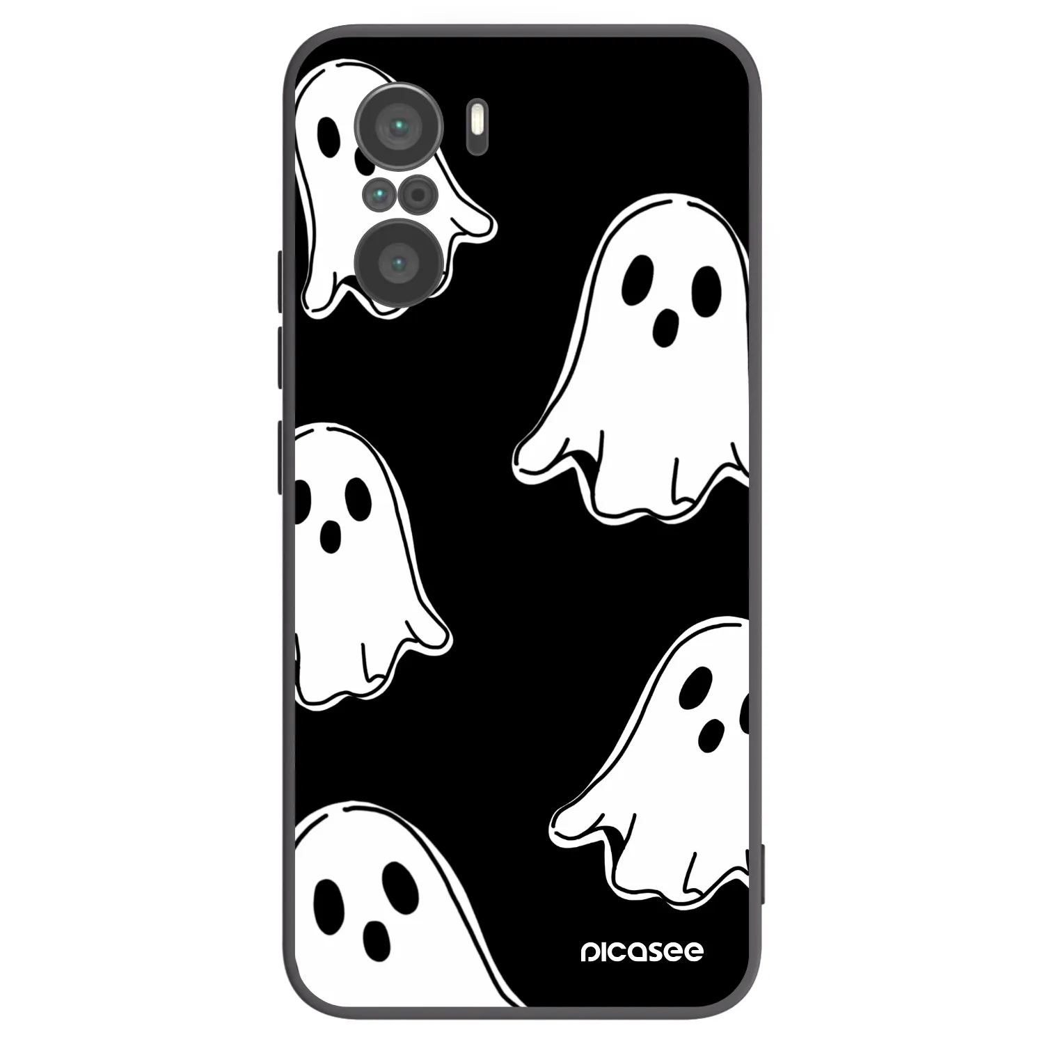 Picasee Μαύρη θήκη σιλικόνης για Xiaomi Poco F3 - Black ghosts