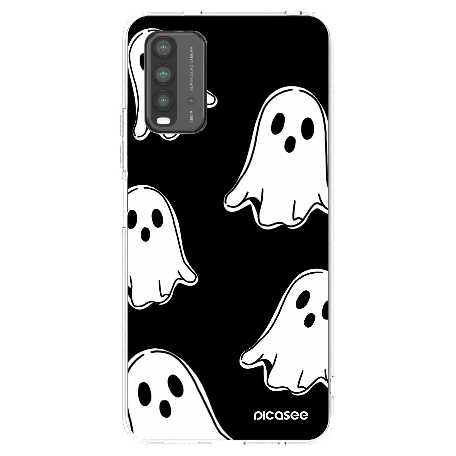 Picasee διαφανής θήκη σιλικόνης Xiaomi Redmi 9T - Black ghosts
