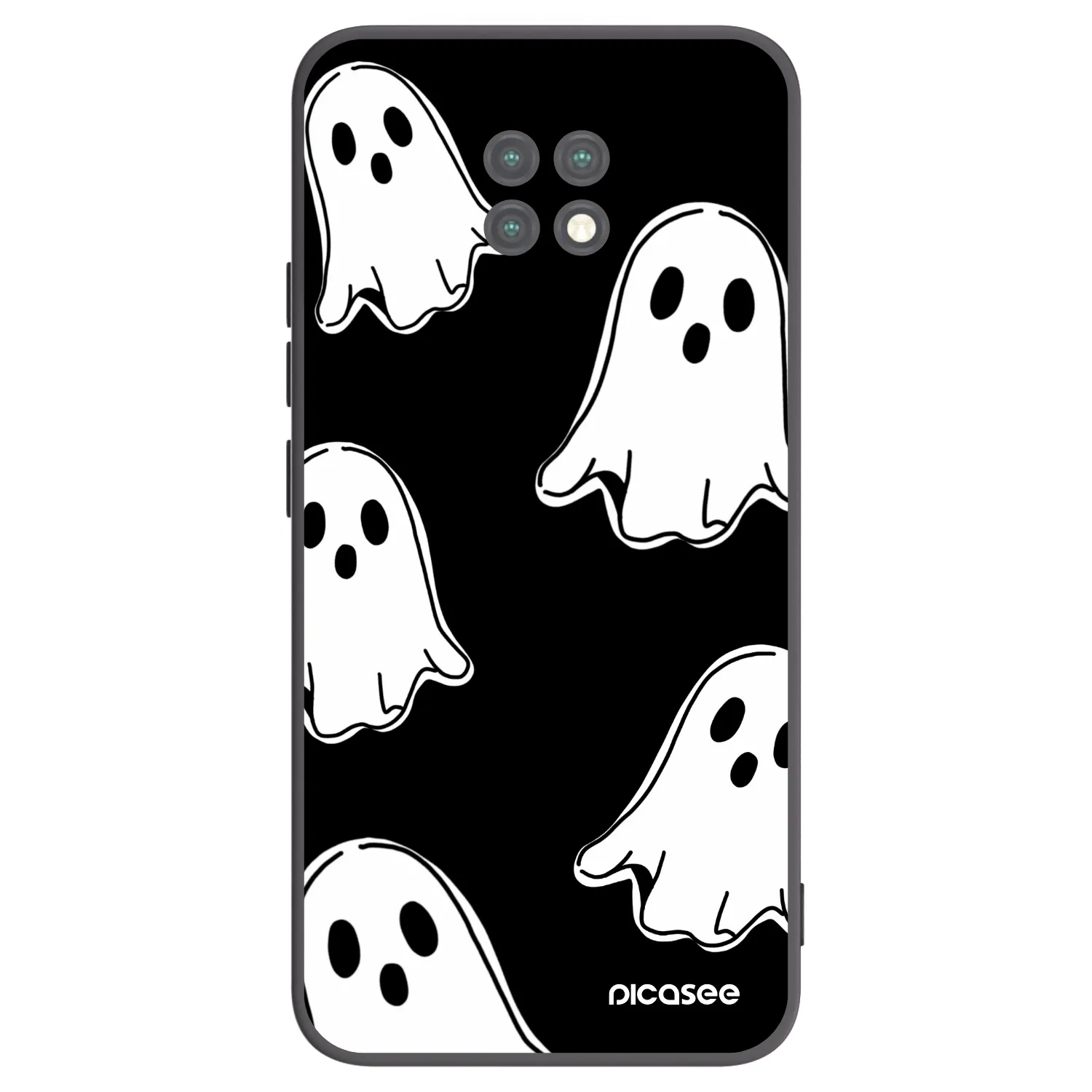 Picasee Μαύρη θήκη σιλικόνης για Xiaomi Redmi Note 9T - Black ghosts