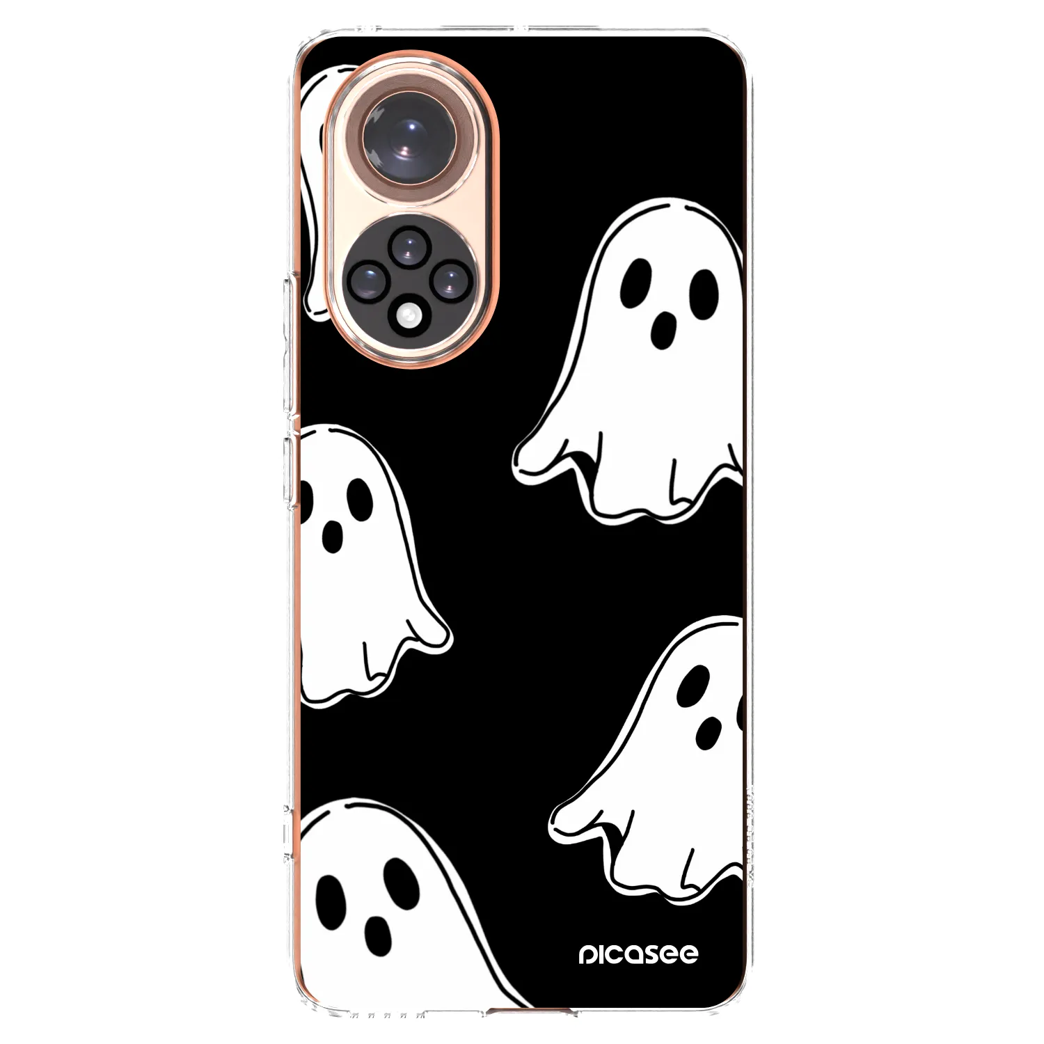 Picasee διαφανής θήκη σιλικόνης Honor 50 5G - Black ghosts